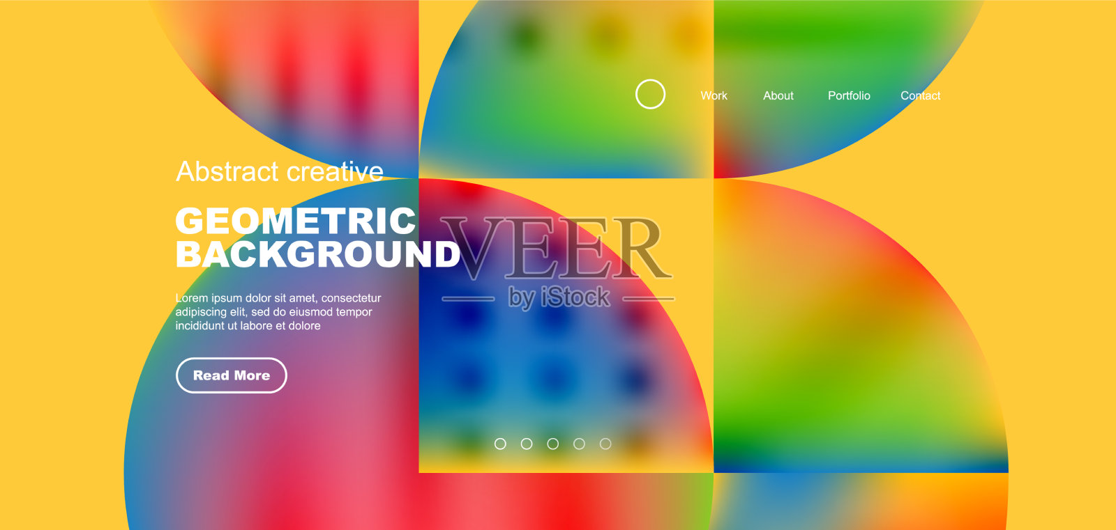 圆形抽象背景与流体梯度插画图片素材