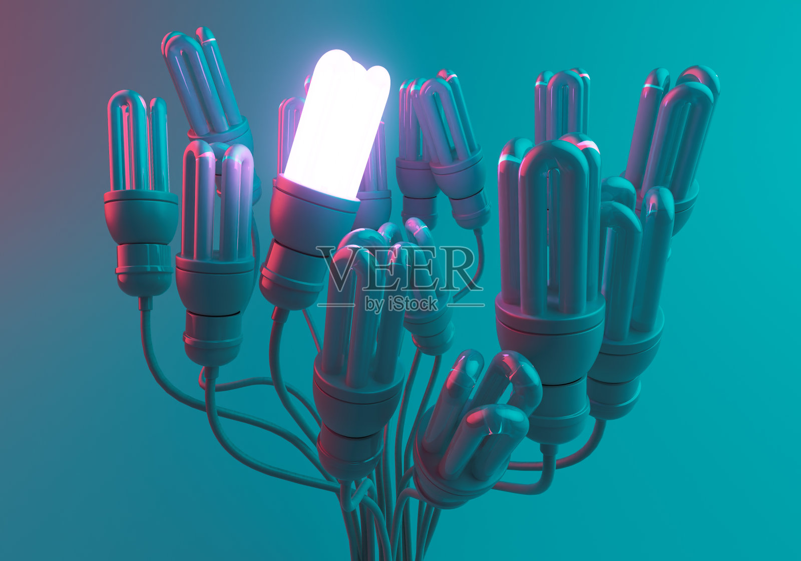 扭曲荧光灯照片摄影图片