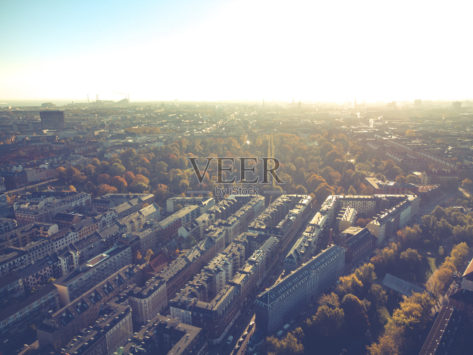 Copenhagen cityscape: Nørrebro照片摄影图片