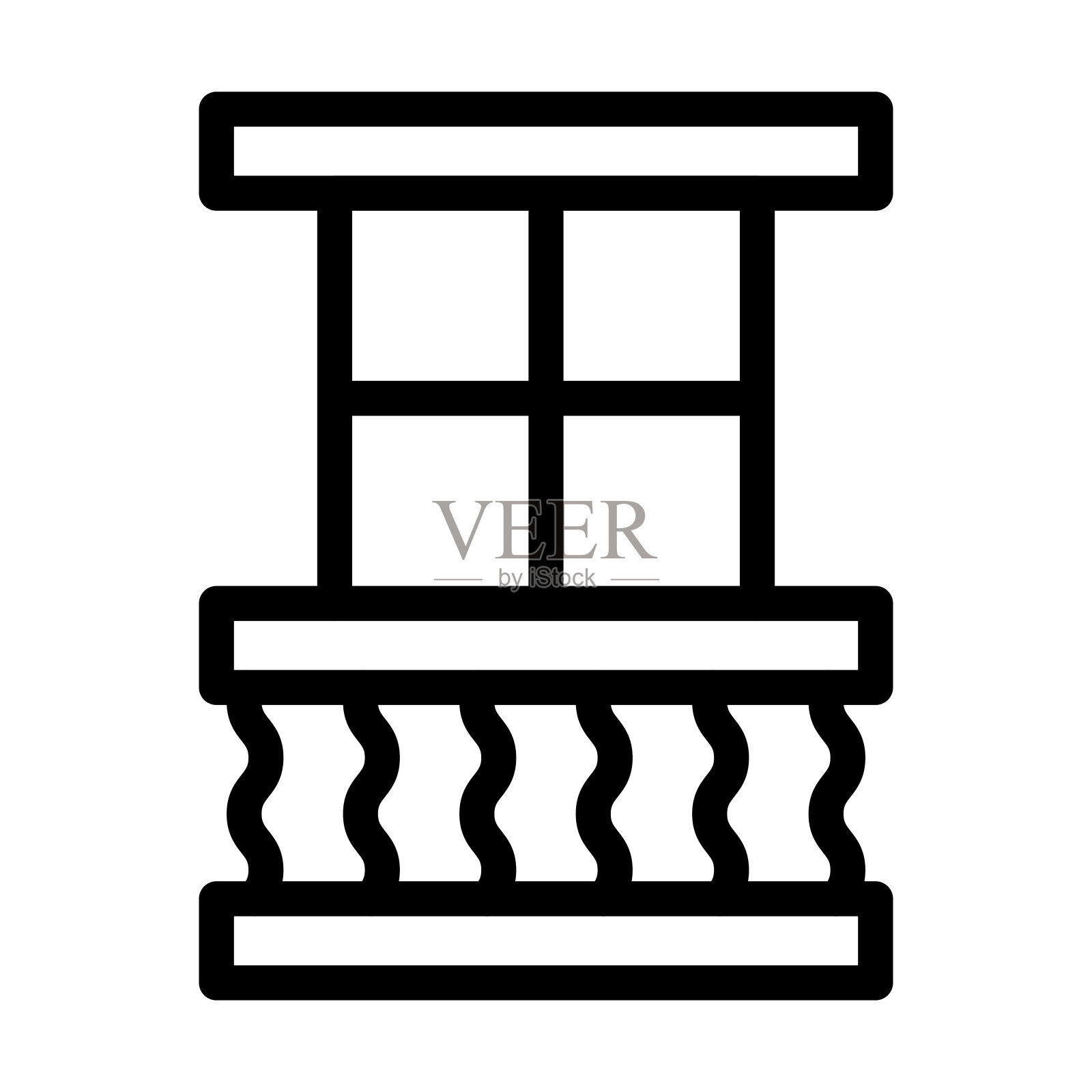 阳台粗线图标设计元素图片