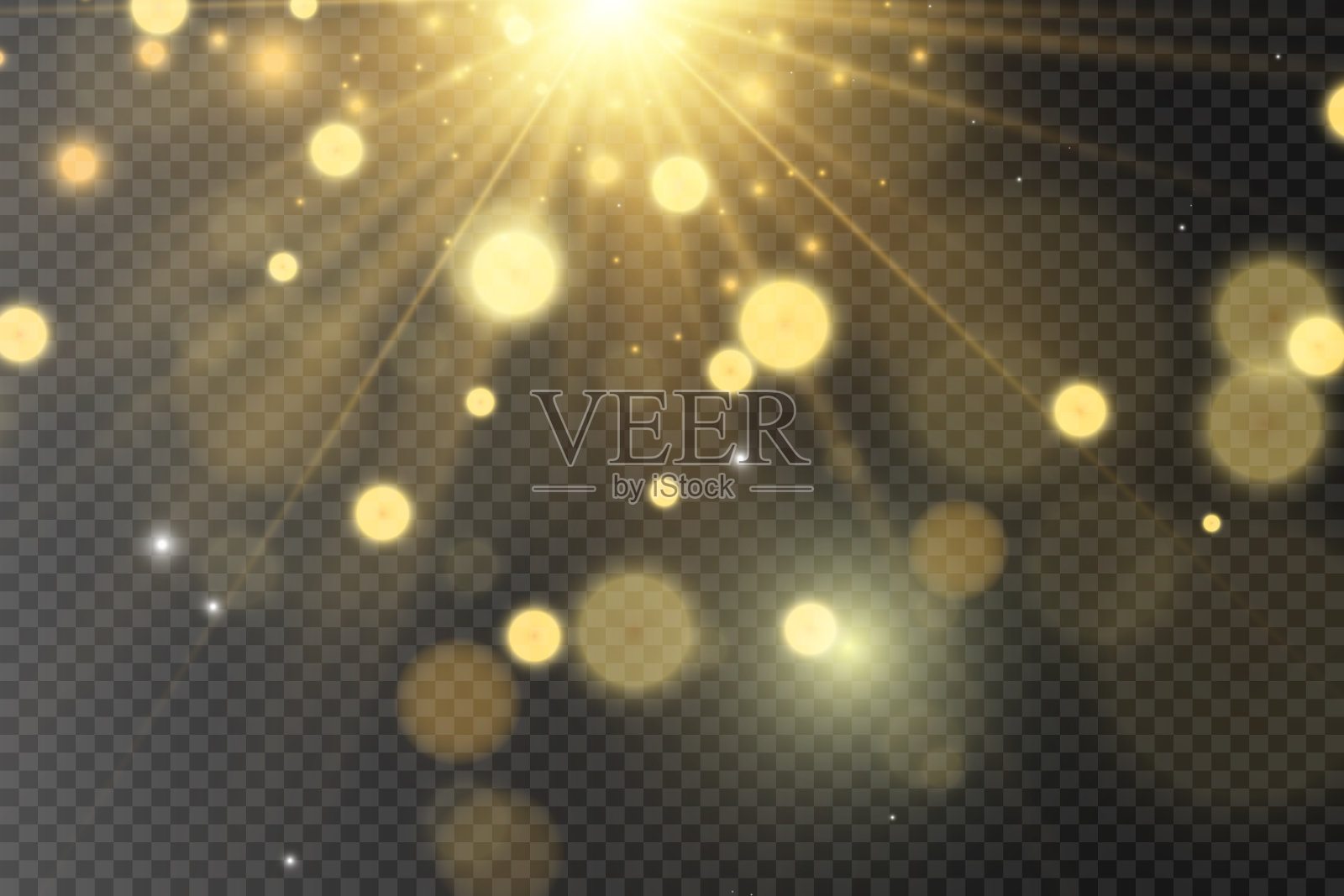 灿烂的金粉矢量闪闪发光。闪闪发光的装饰品作为背景。矢量插图。插画图片素材