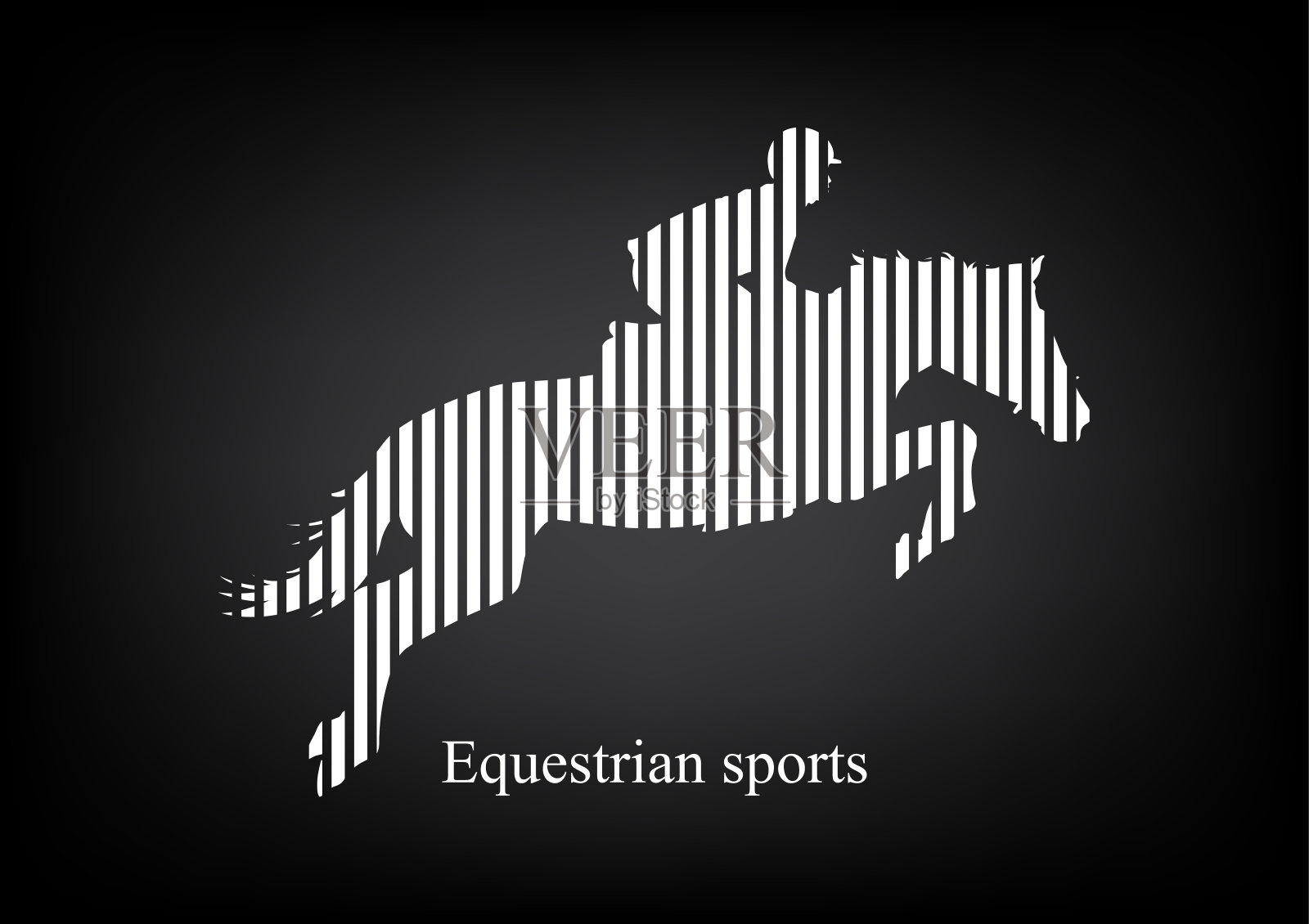 图形设计线条为赛马赛马矢量插图插画图片素材