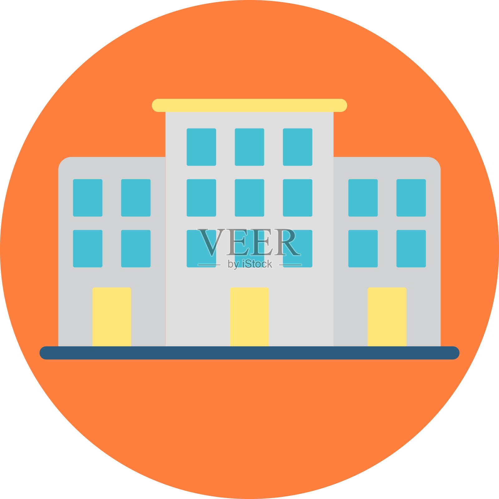 建筑平面图标插画图片素材