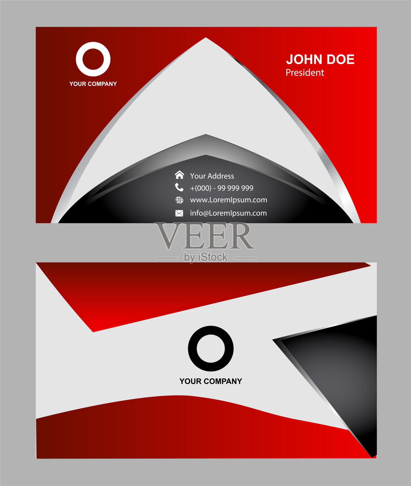 高级名片设计矢量插画图片素材