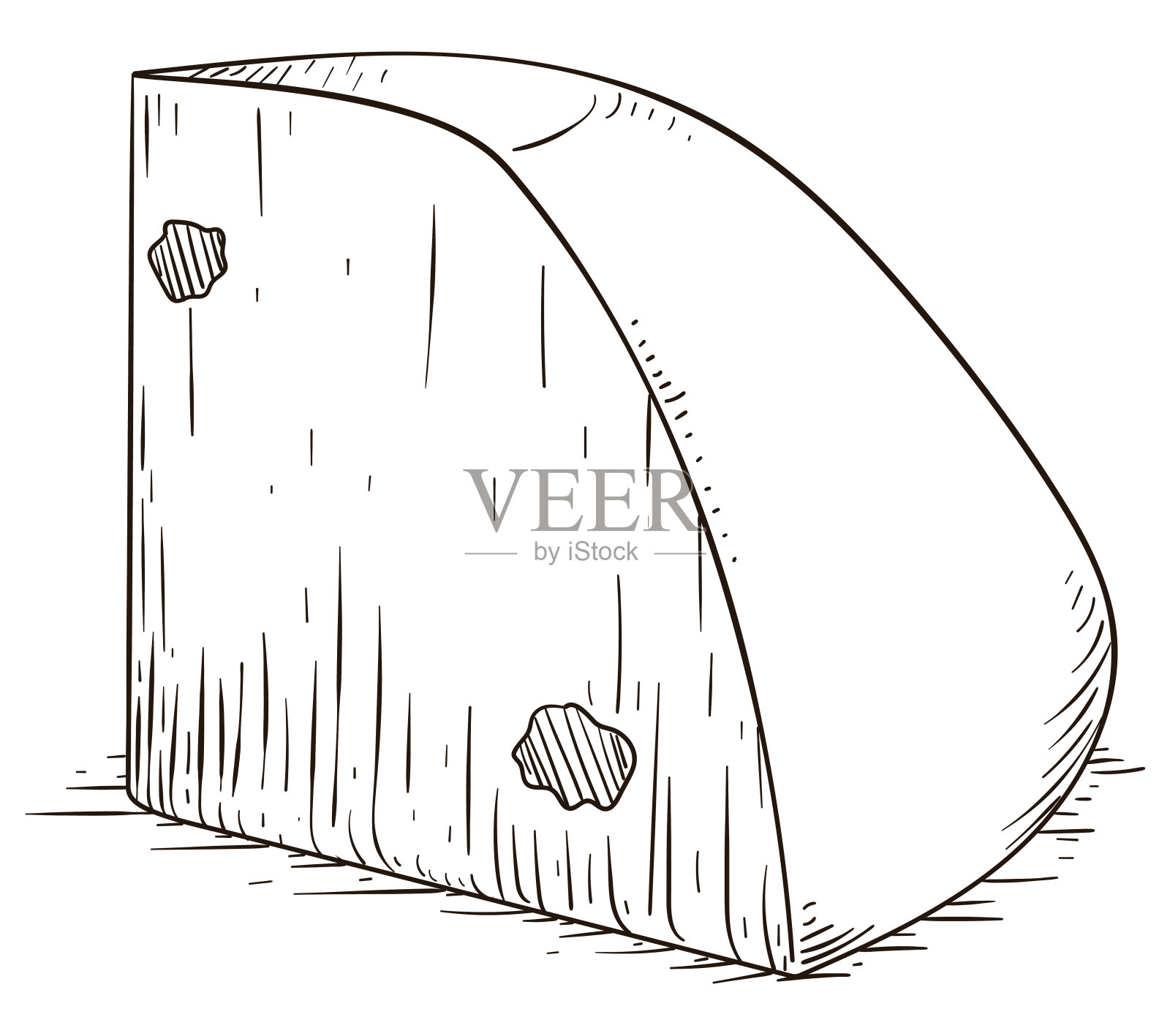 美味的奶油蛋羹葡萄干浇头在手绘风格，矢量插图插画图片素材