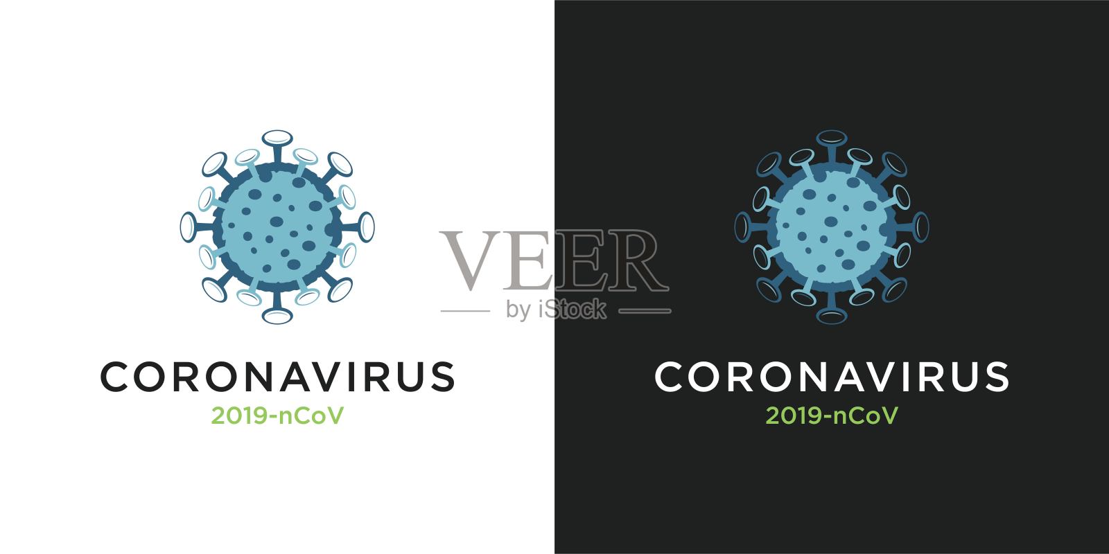 冠状病毒图标MERS-Cov(中东呼吸道冠状病毒综合征)，新冠状病毒(2019-nCoV)。预防病毒大流行的设计概念。插画图片素材