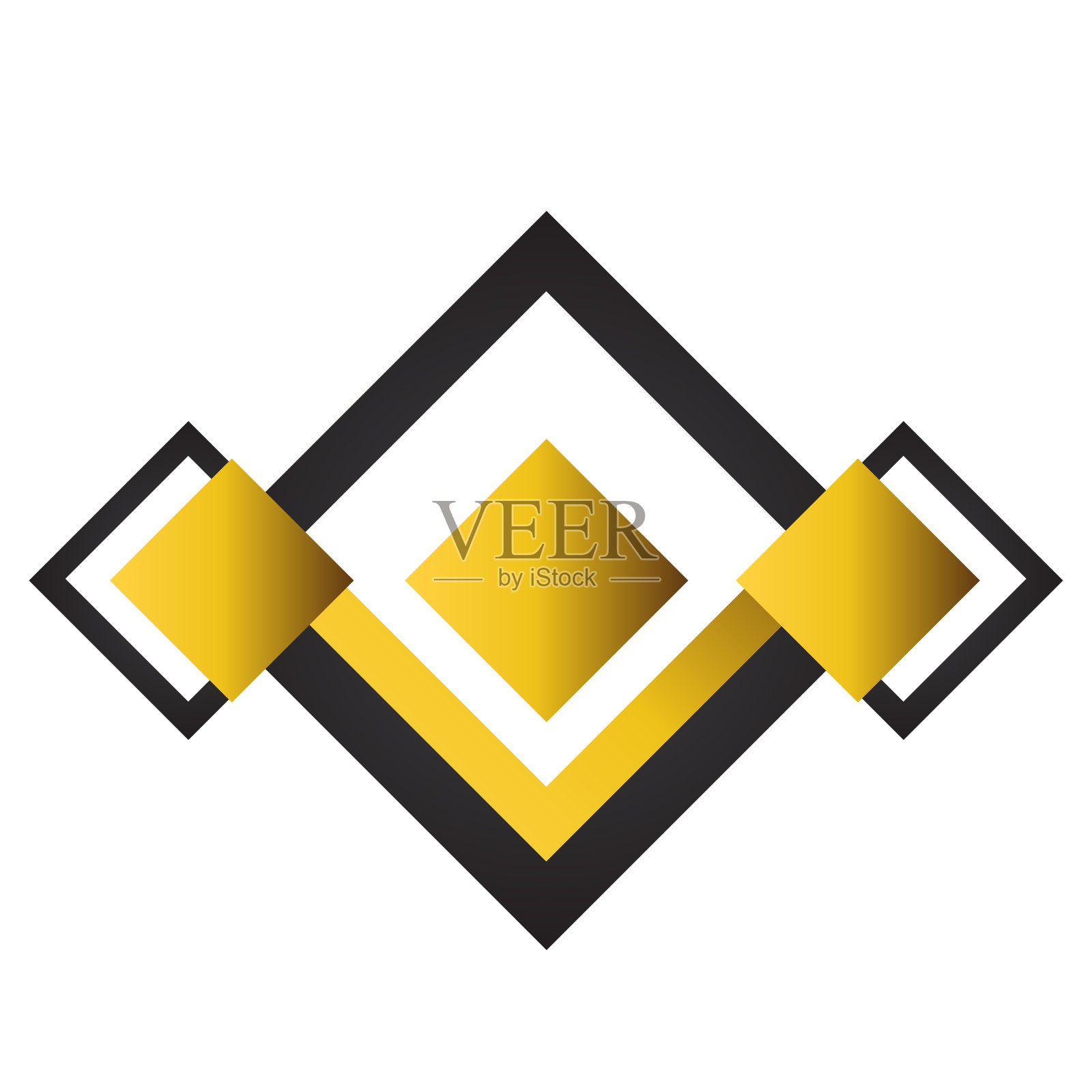 奢华的金色装饰在白色的背景插画图片素材