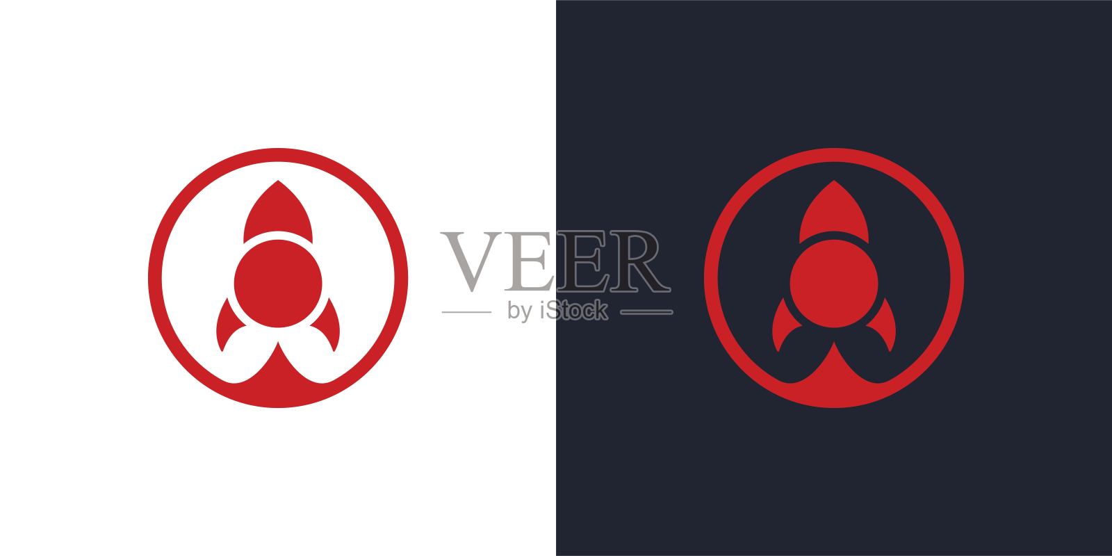 火箭标志图标矢量模板插画图片素材