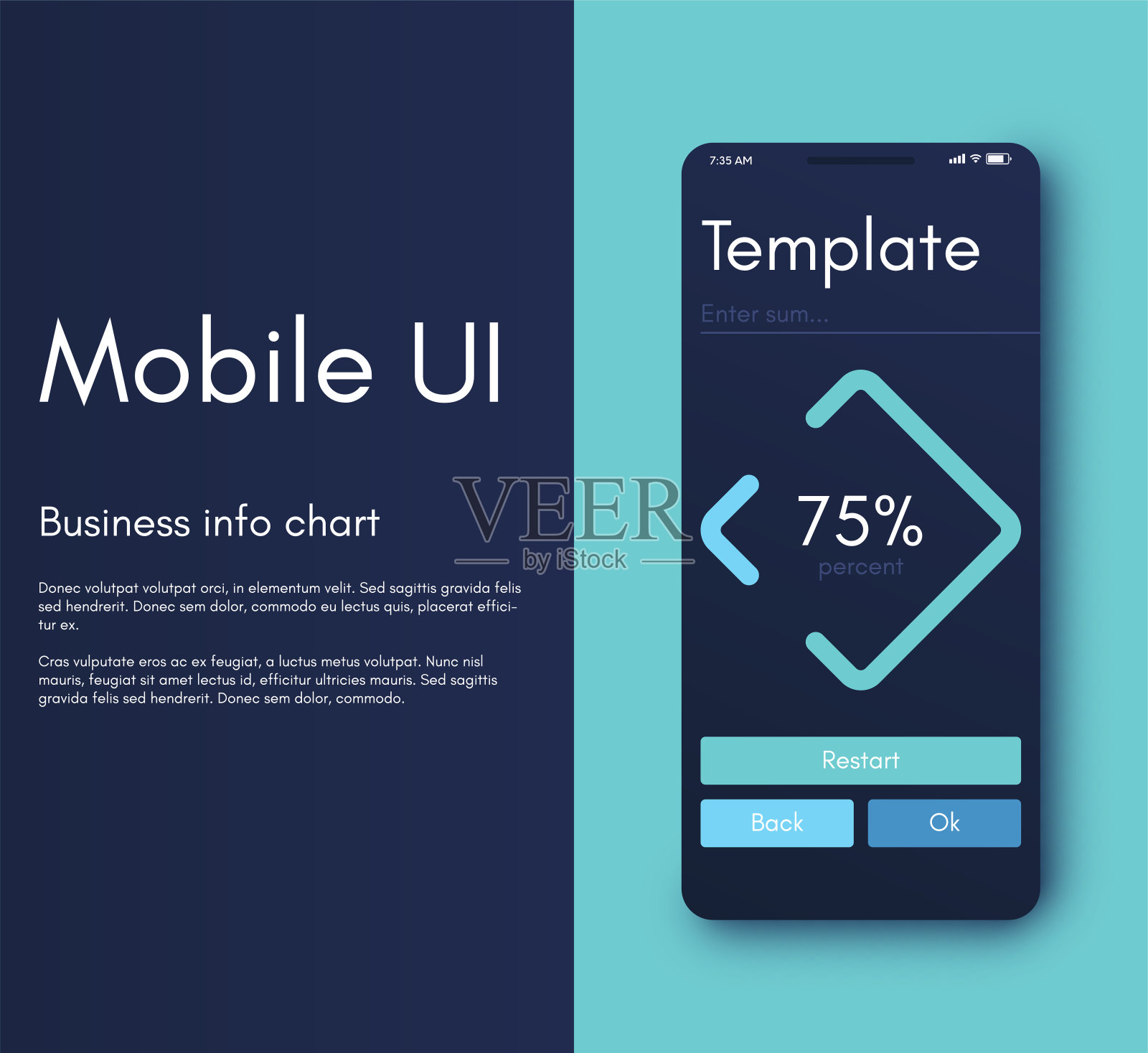 矢量图形信息图表与六个选项。模板用于创建移动应用程序，工作流布局，图表，横幅，网页设计，业务报告6步插画图片素材