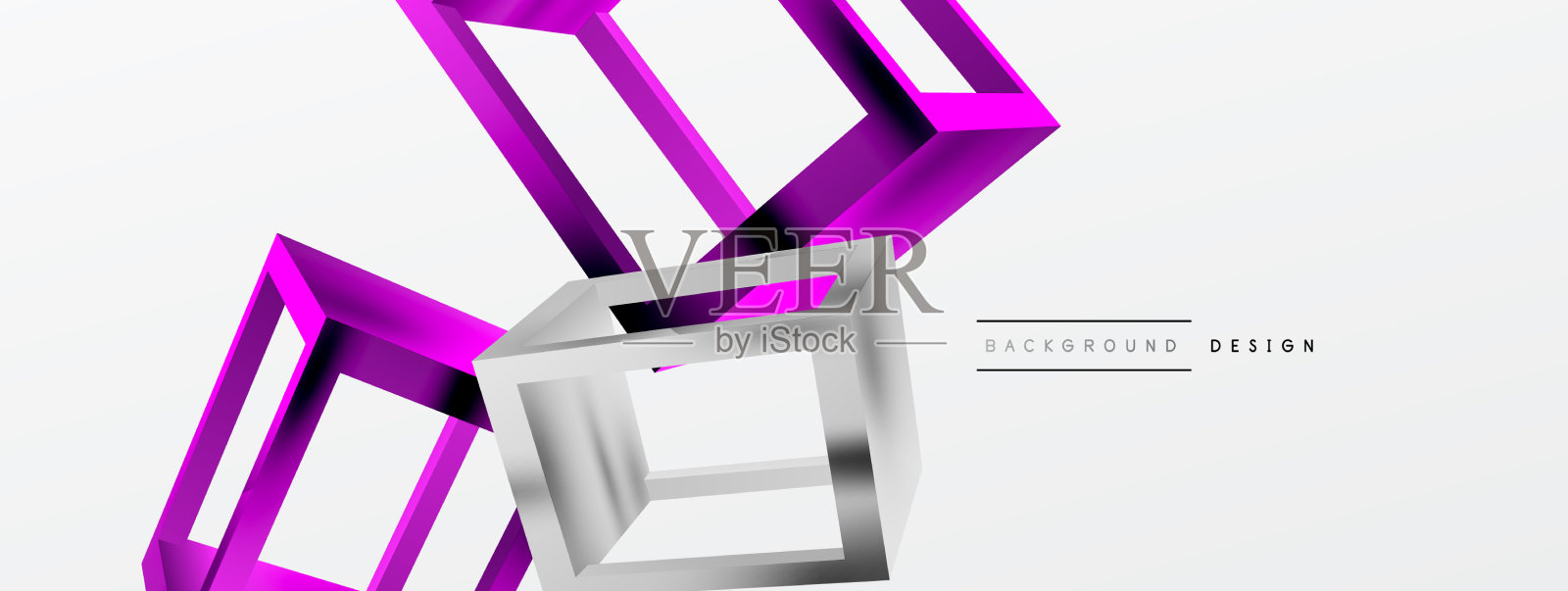 3d立方体形状几何背景新潮插画图片素材