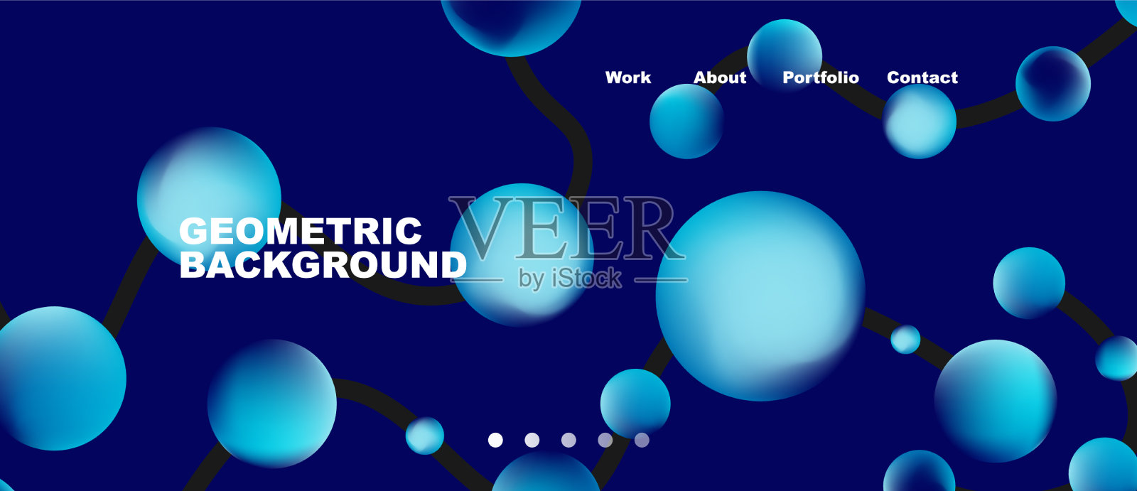 连接点几何着陆页面背景插画图片素材