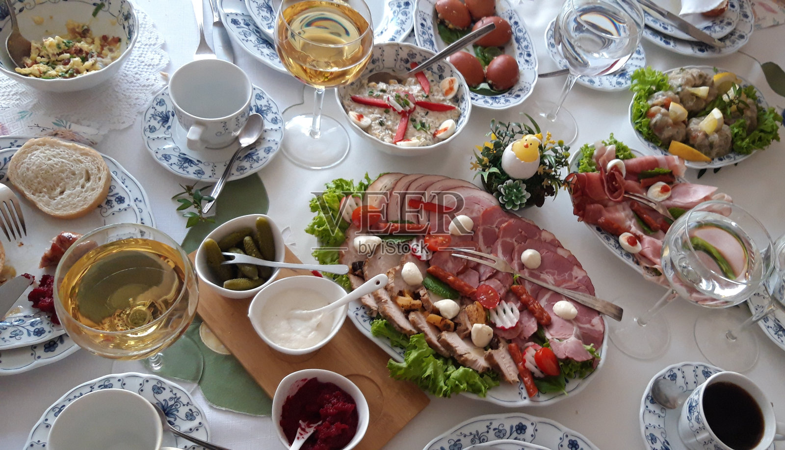 传统复活节食物照片摄影图片