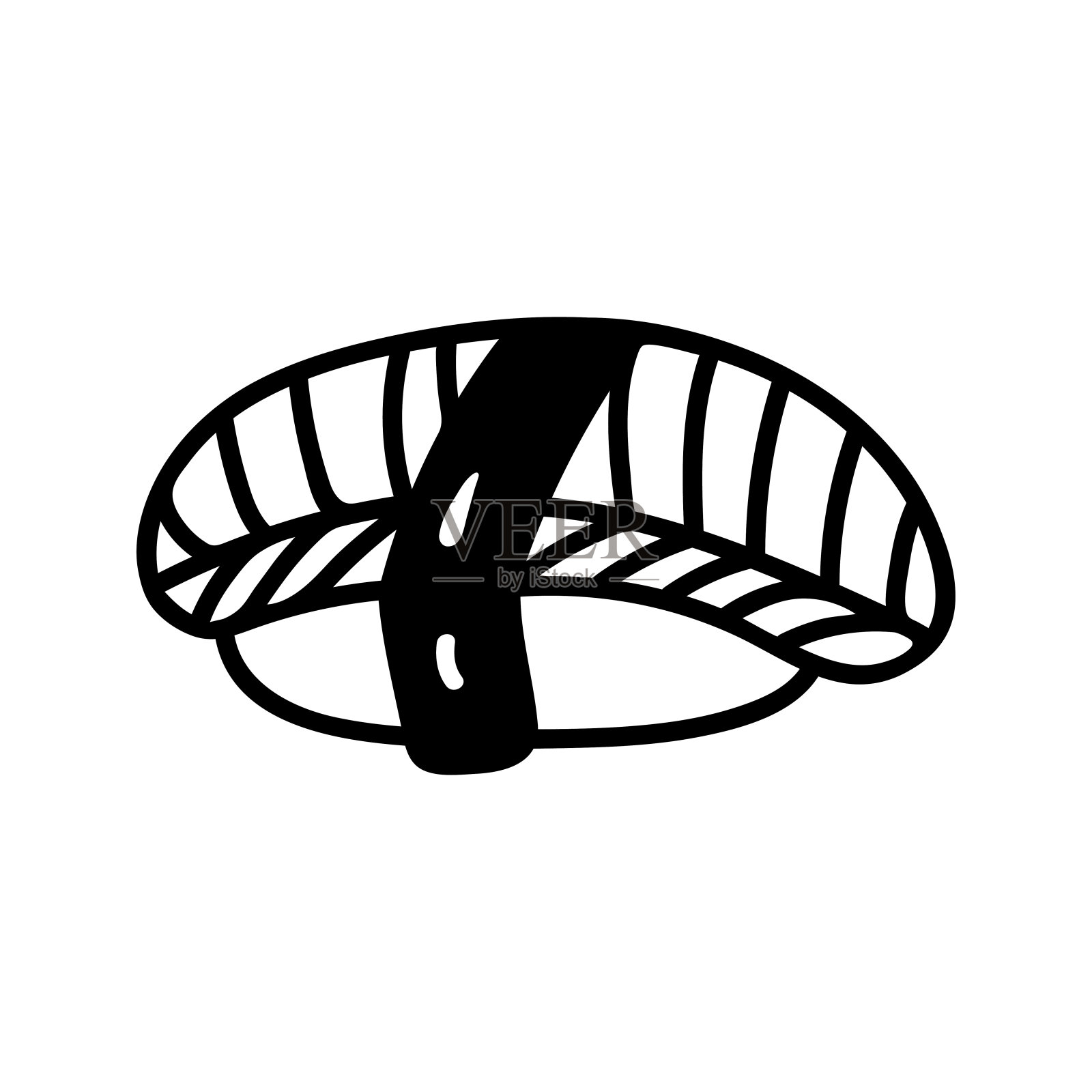 手绘涂鸦风格的日本寿司握寿司。亚洲美食餐厅菜单插画图片素材