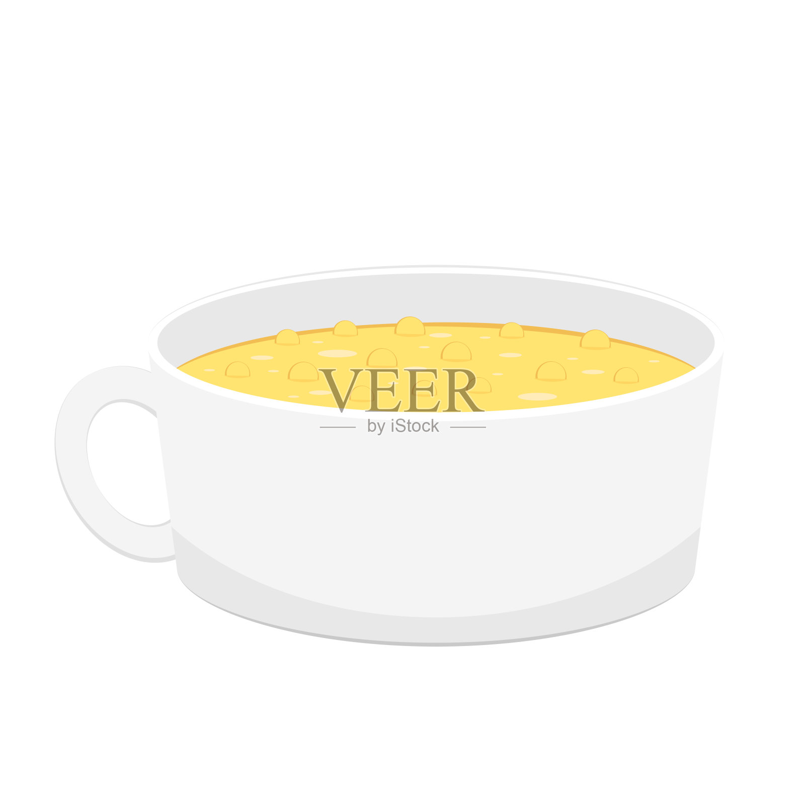 玉米汤向量。玉米汤在碗里。插画图片素材