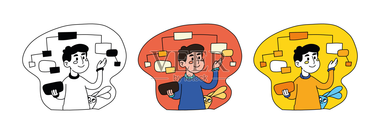 层次结构。想法，创意，责任，管理，下属，设置，配置，检查标记，老板，主管。团队合作理念。矢量插图在平面风格的人插画图片素材