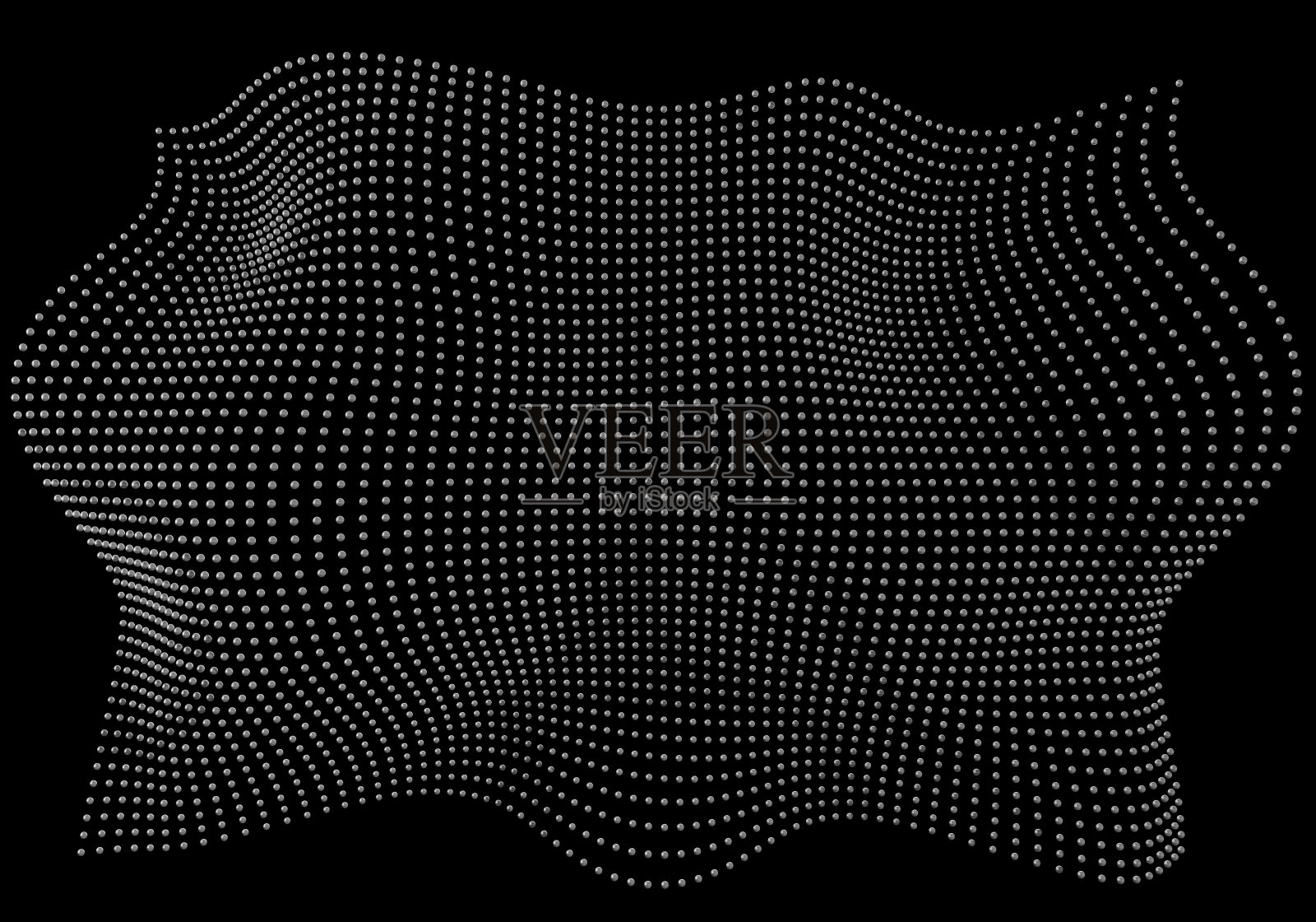 半色调图案叠加-三维抽象形状设计元素-曲线矩形网格照片摄影图片