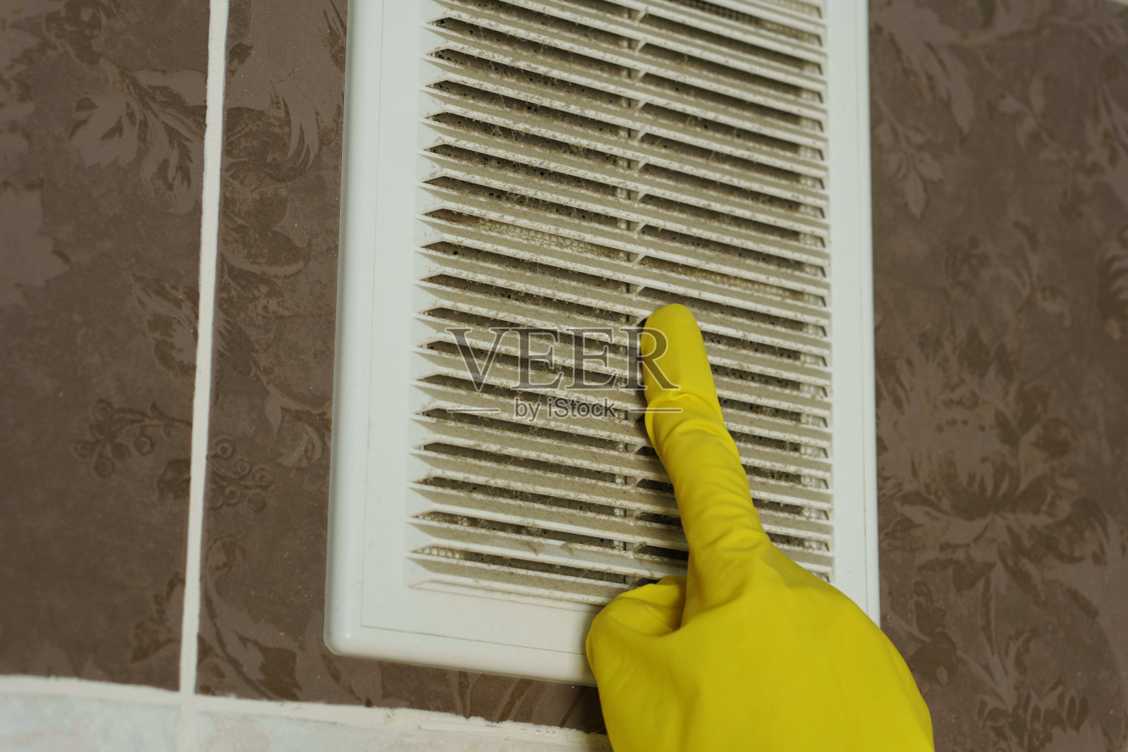 通风格栅上的一层灰尘照片摄影图片