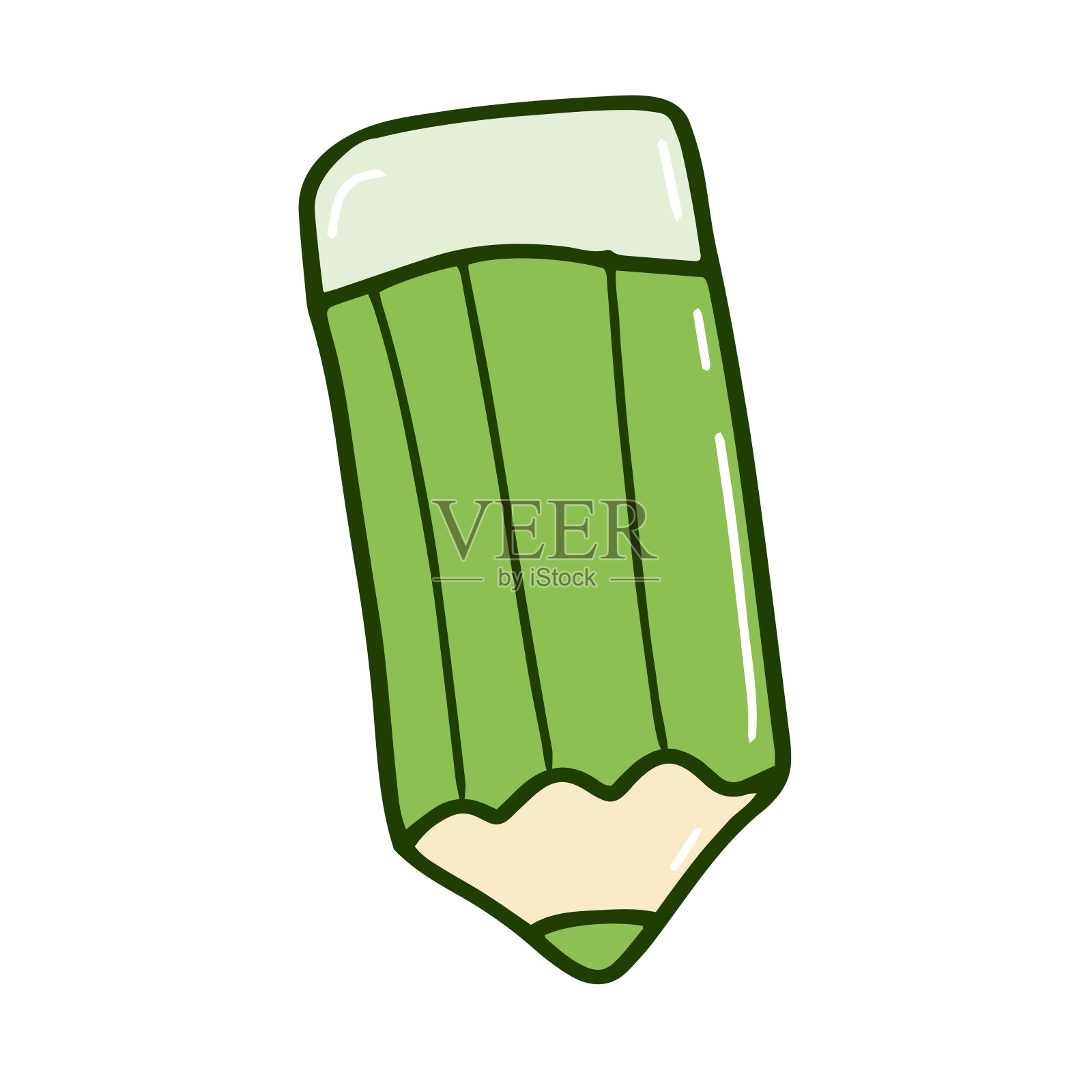 铅笔平面图标。专为网页设计或手机app设计的高品质毕业标志。细线标志的教育设计标志，参观卡。学校标志大纲插画图片素材