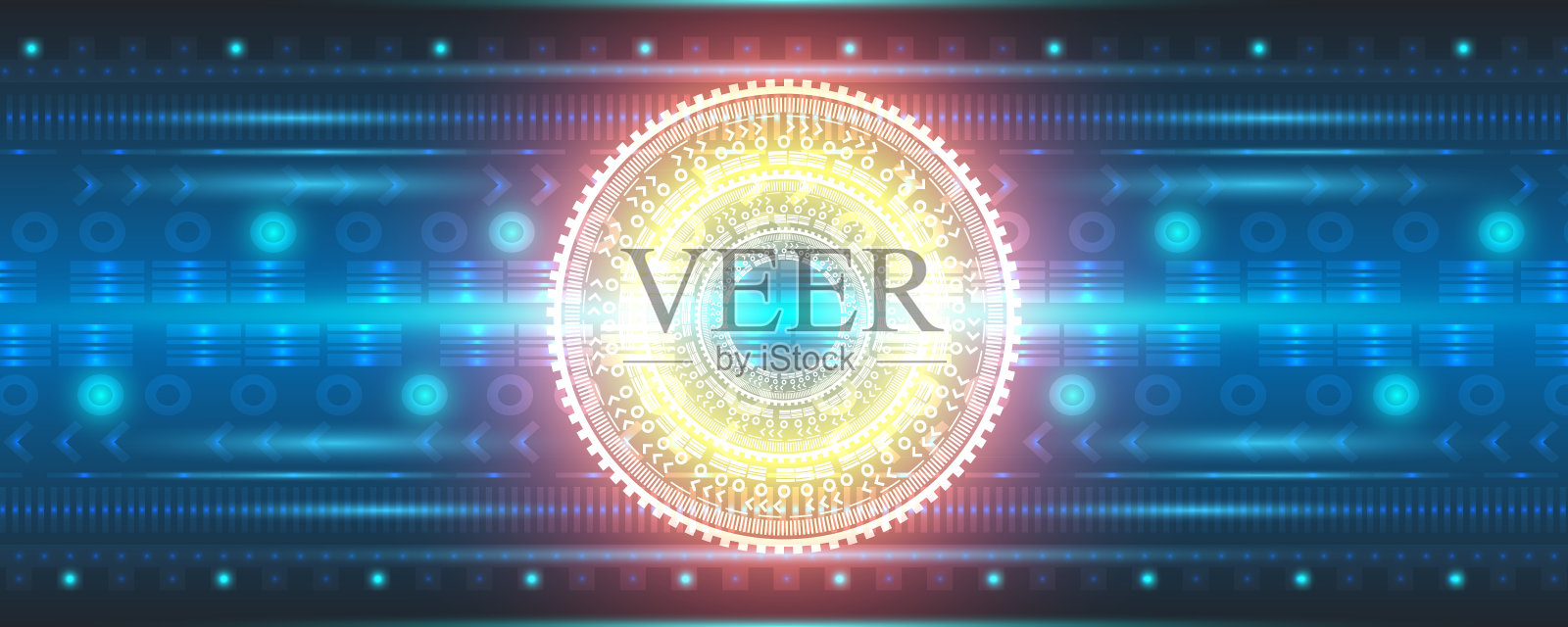 网络电信传输数据技术。发光金色齿轮和齿轮机构。向量抽象背景技术工程元素概念。摘要电路高科技通信。插画图片素材