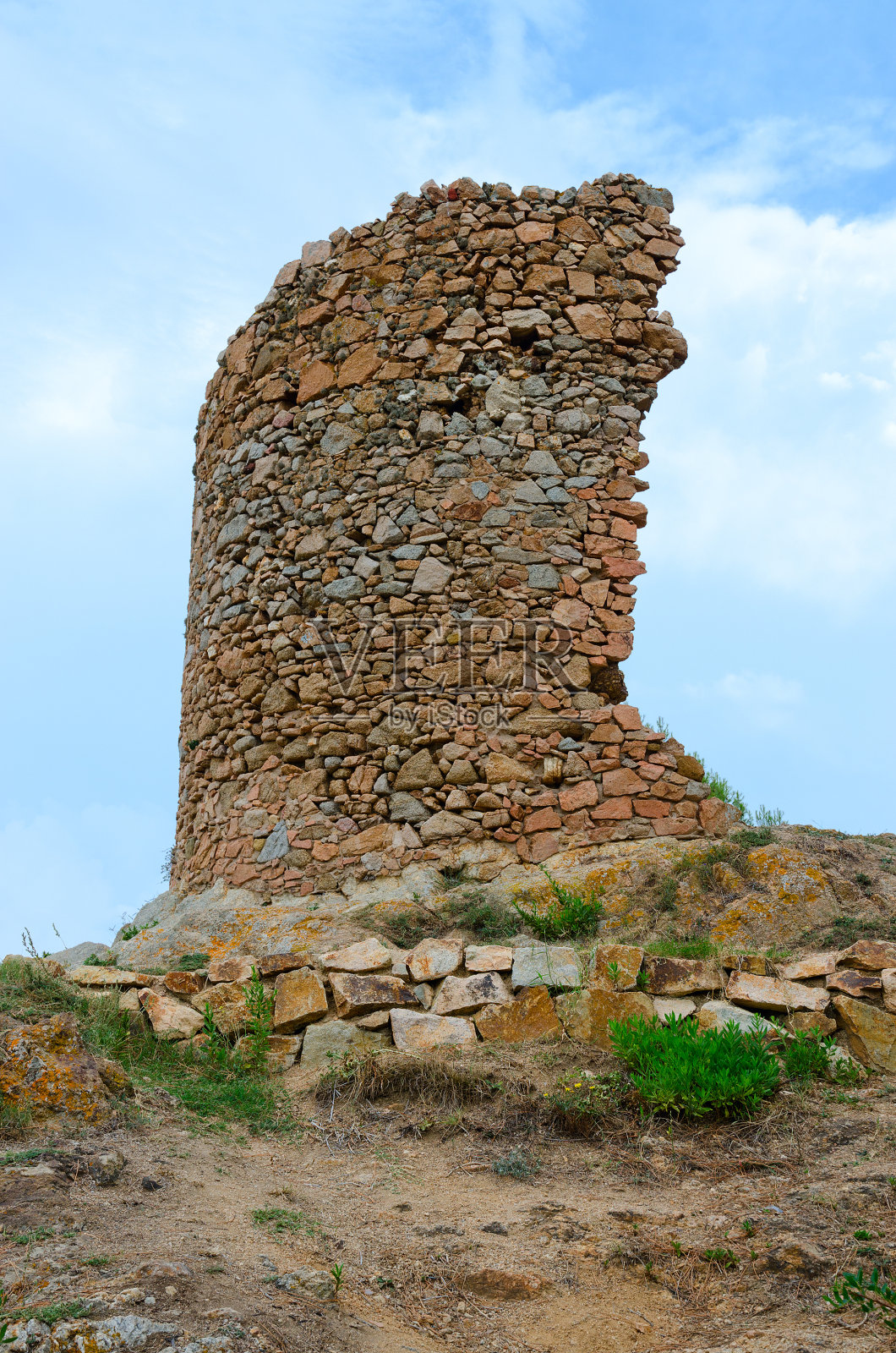 西班牙布拉瓦海岸托萨德马尔的中世纪遗迹照片摄影图片
