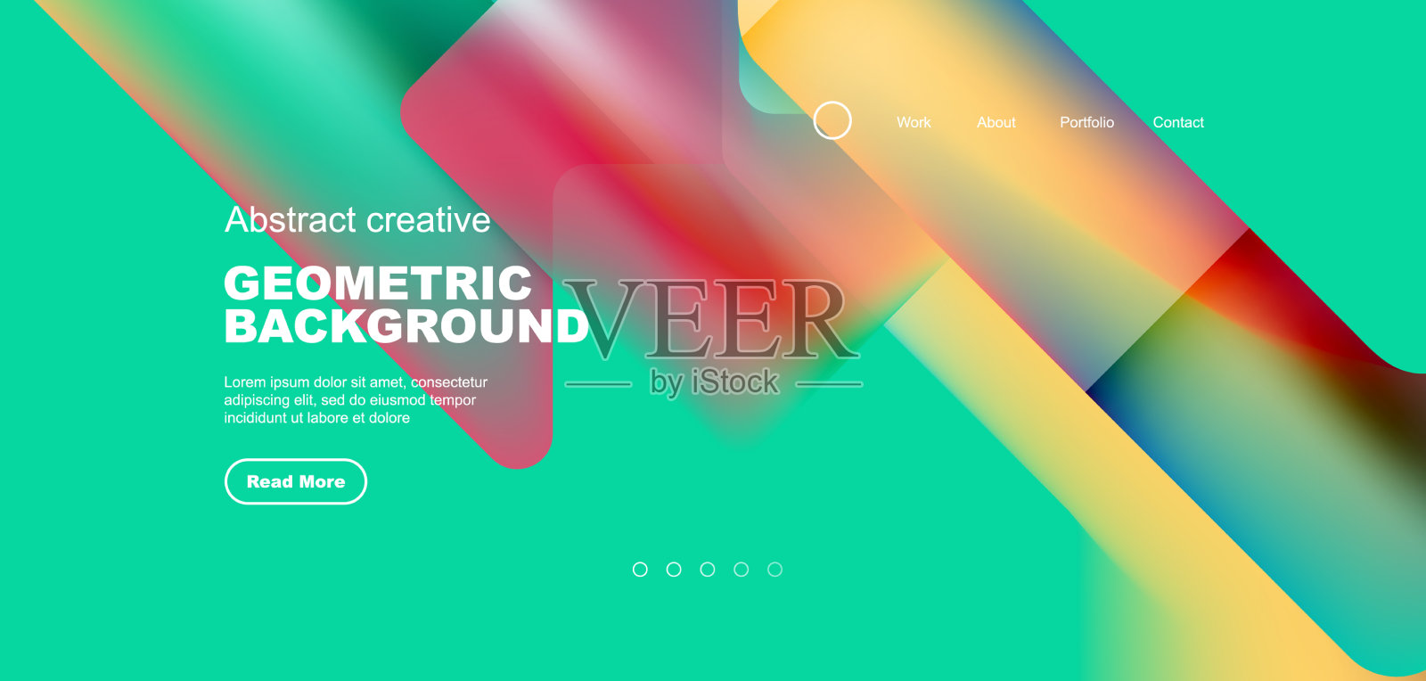 流体梯度三角形登陆页面背景插画图片素材