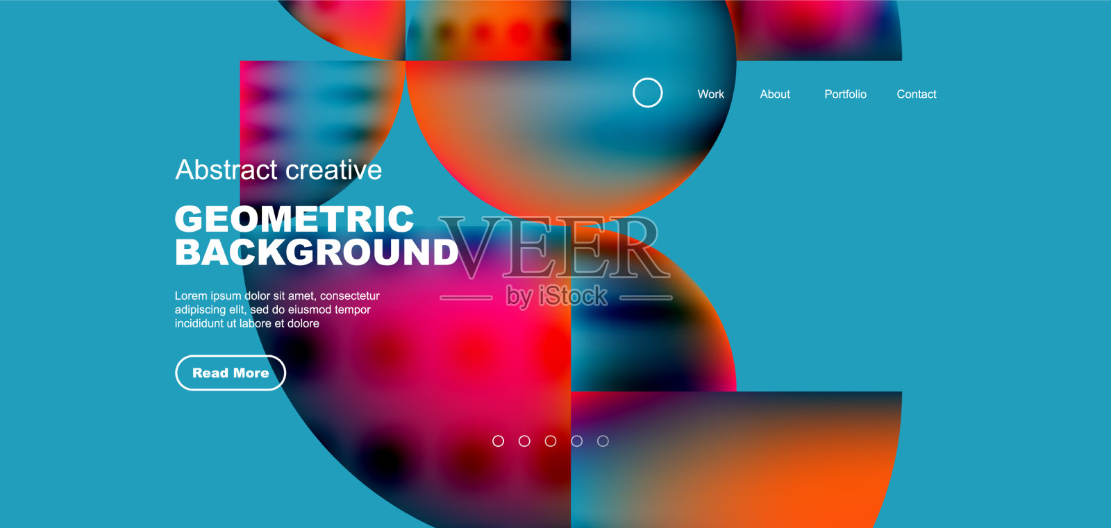 圆形抽象背景与流体梯度插画图片素材