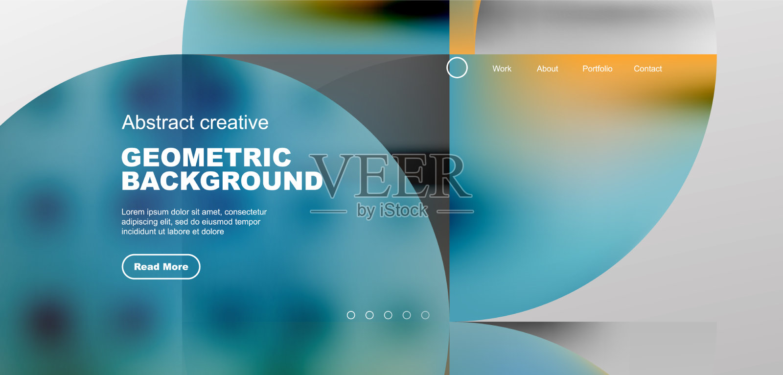 抽象的圆和线几何最小插画图片素材