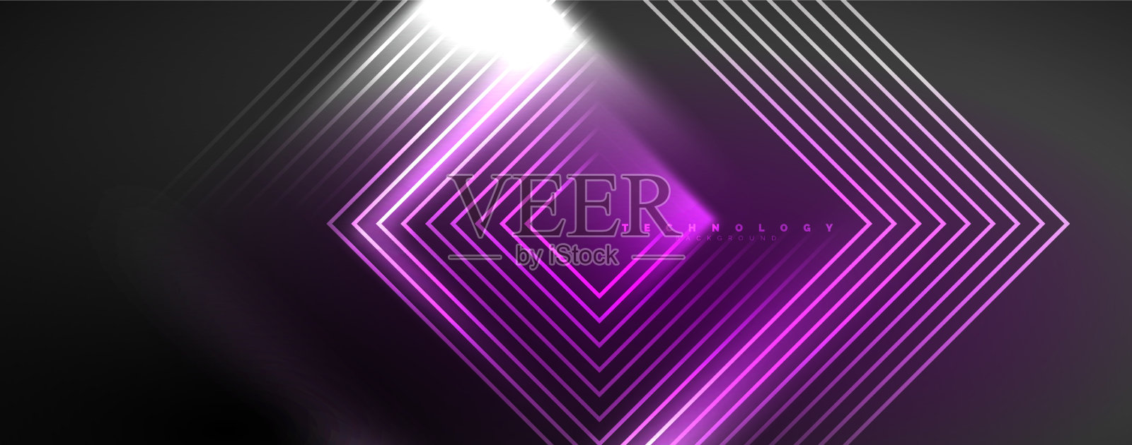 霓虹灯发光的科技线高科技未来插画图片素材