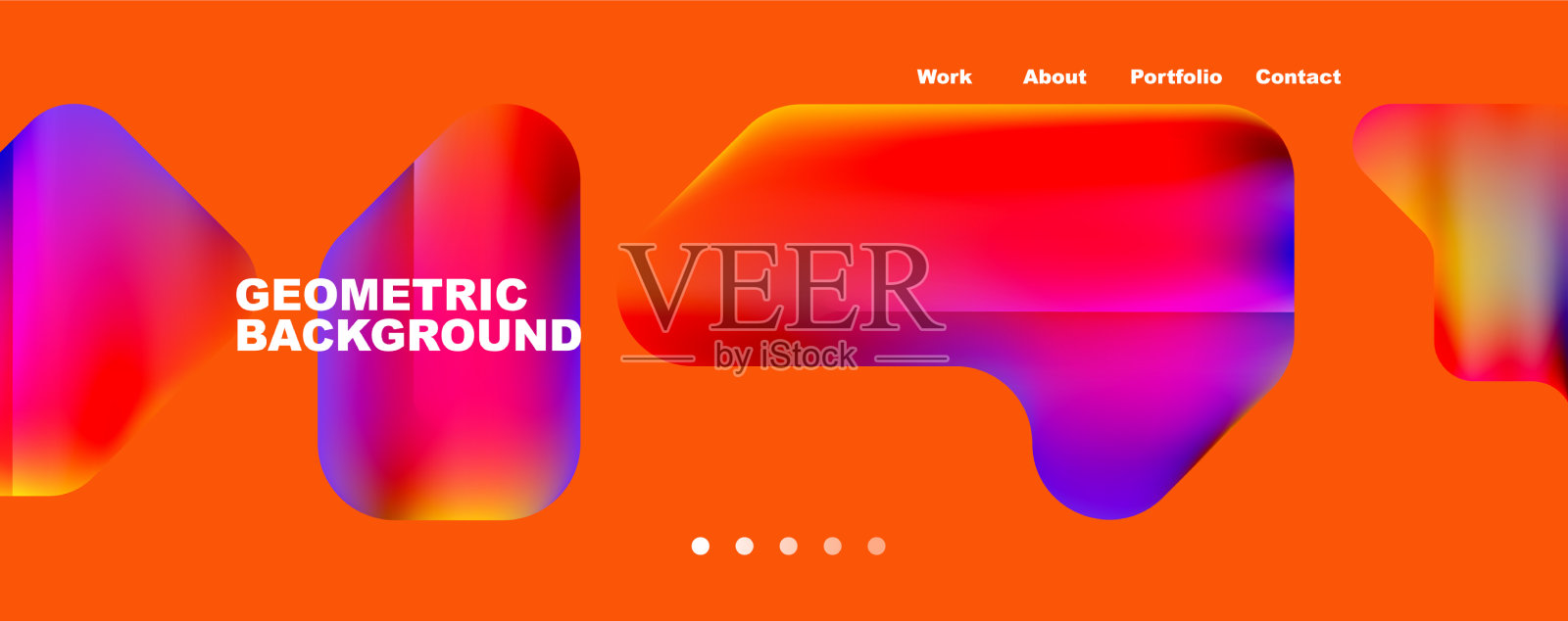 新潮极简几何构图插画图片素材