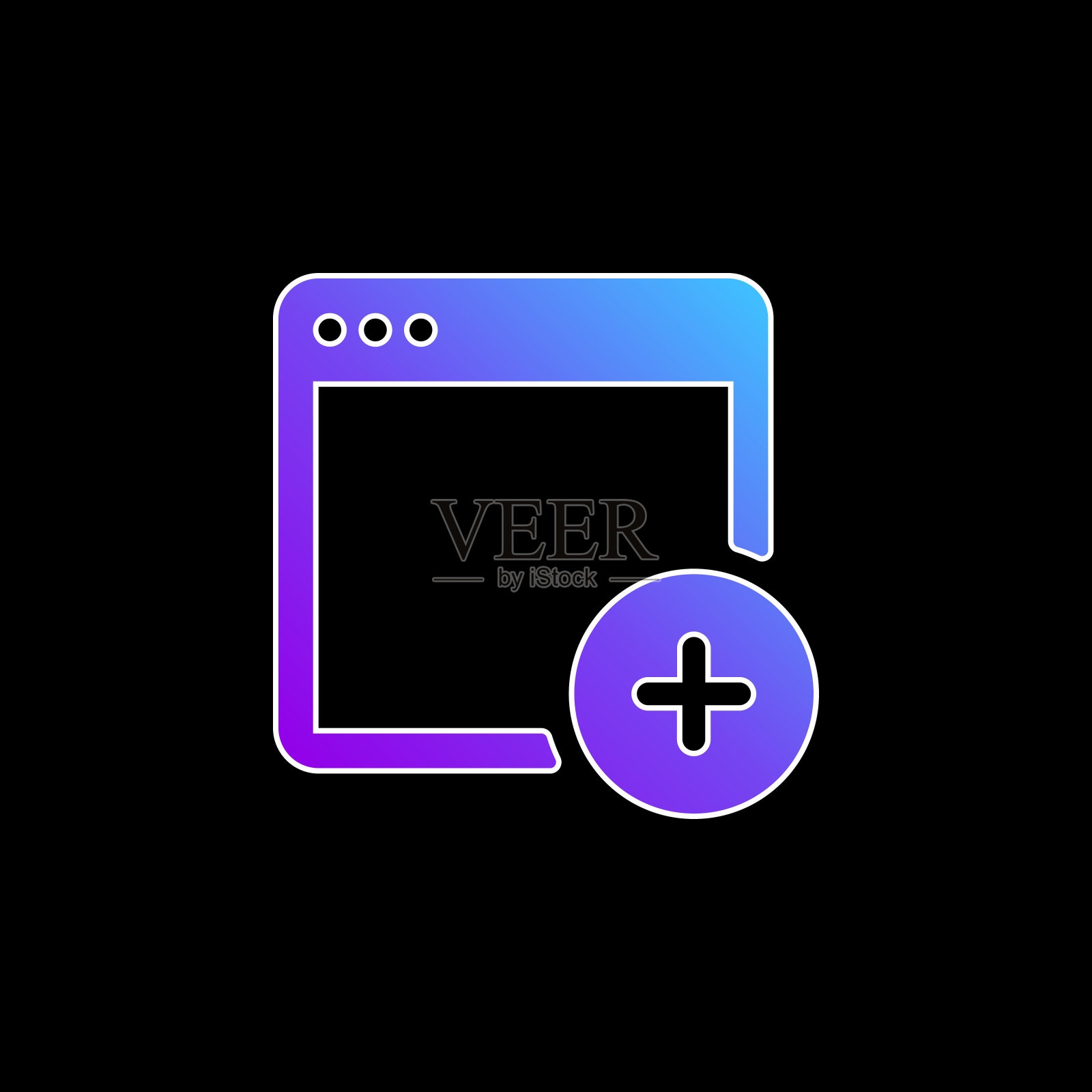 添加蓝色梯度矢量图标图标素材