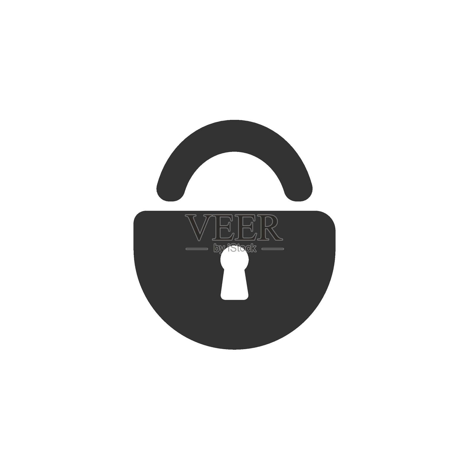 锁定图标。安全元素，封闭和开放元素矢量说明。插画图片素材