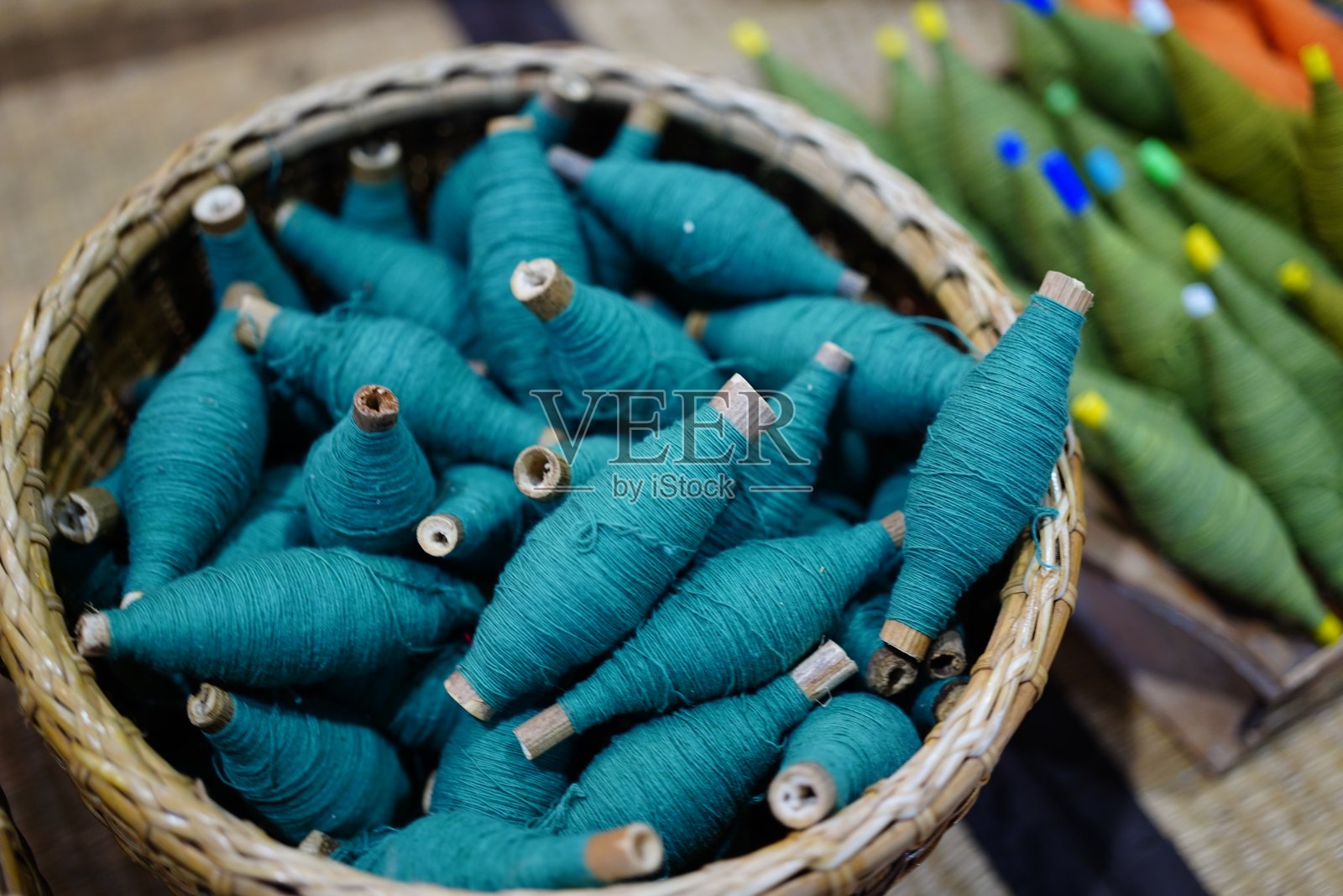 棉线卷照片摄影图片