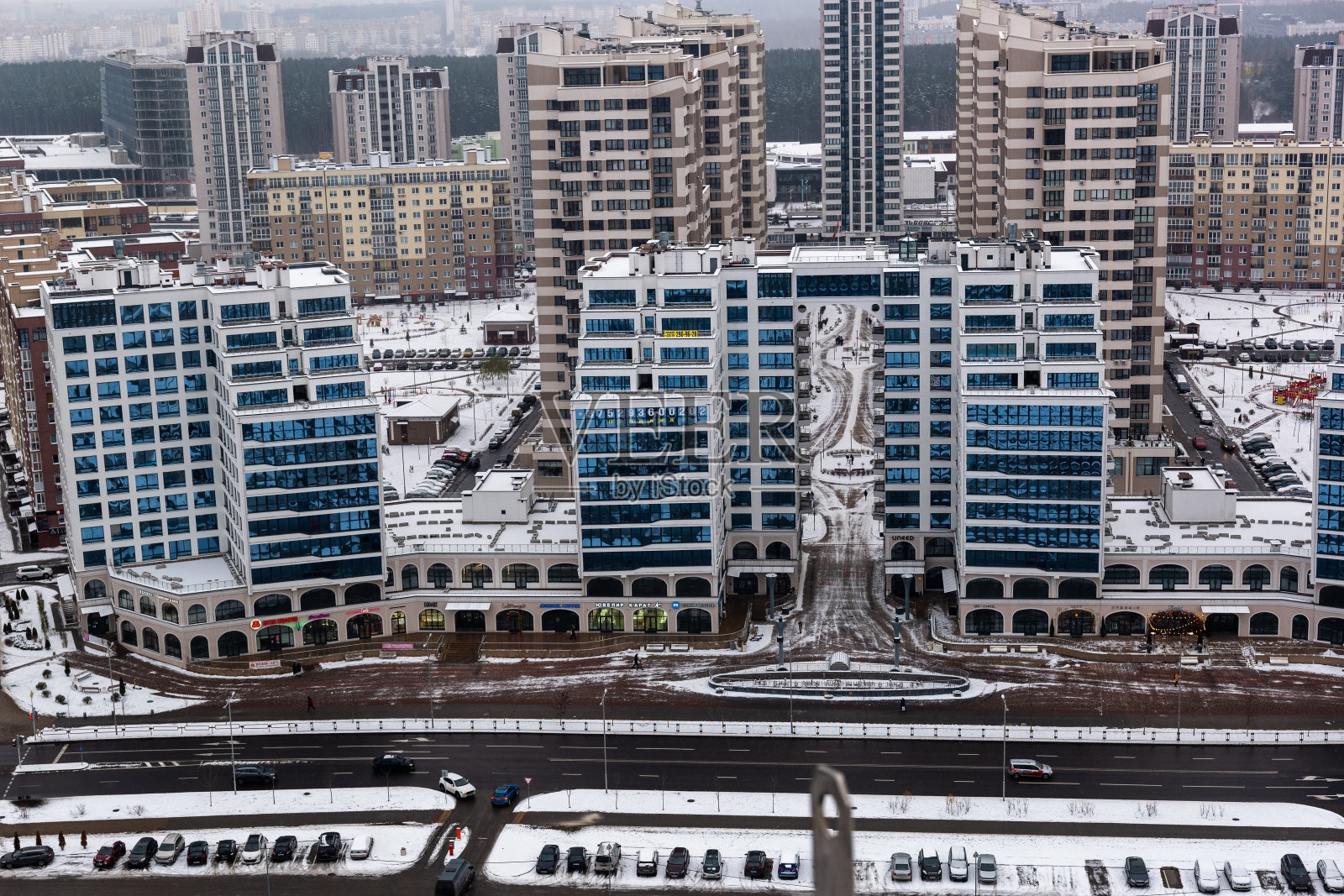 白俄罗斯首都明斯克的一个居民区照片摄影图片