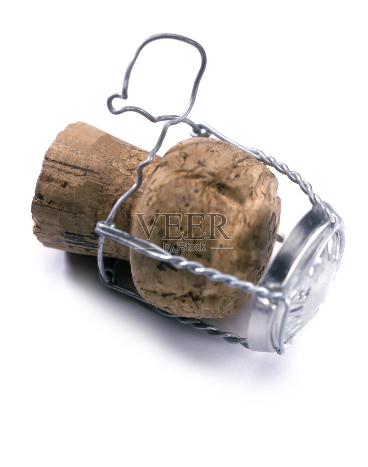 一瓶香槟软木塞，摄影棚拍摄照片摄影图片