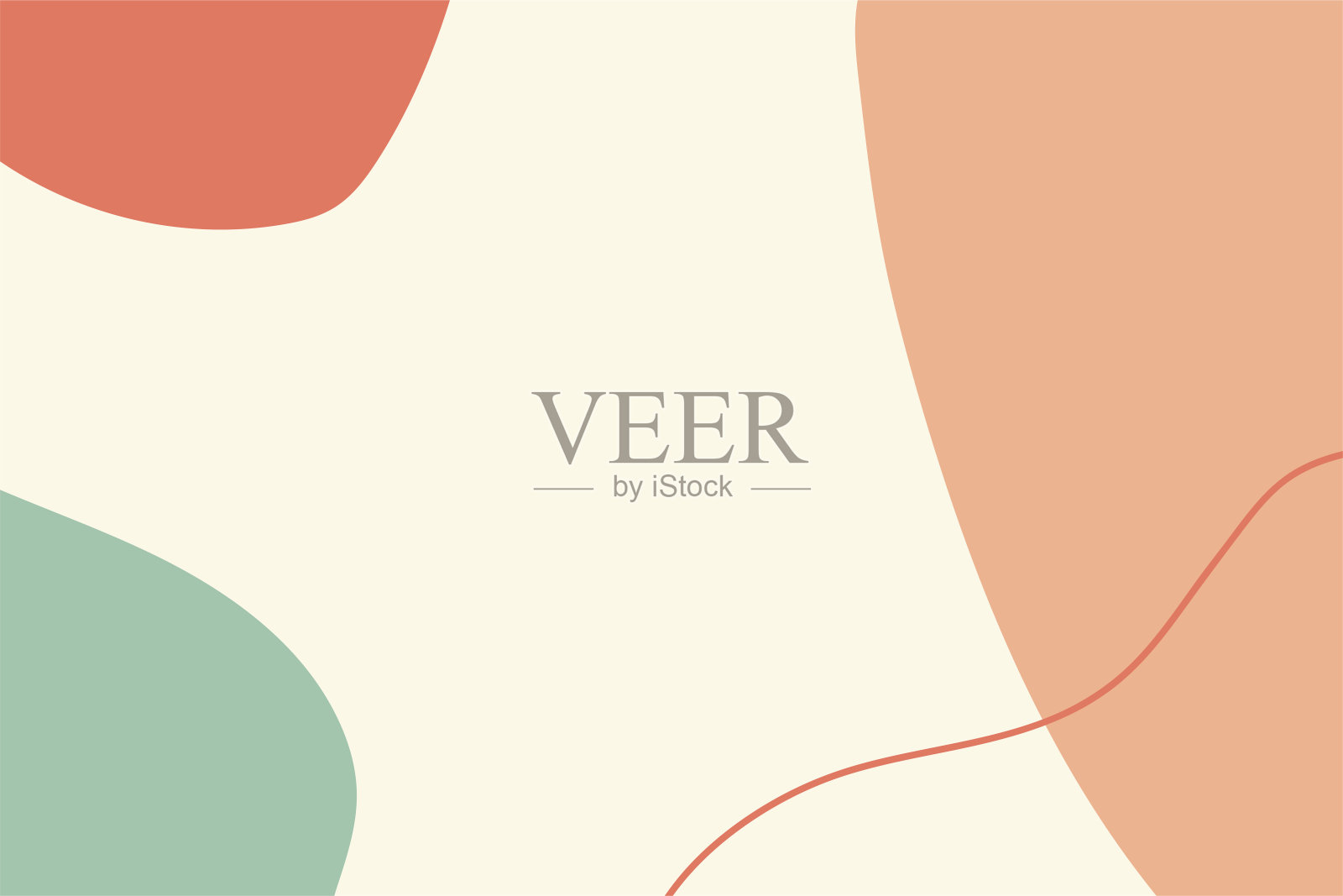 抽象的背景。手绘各种形状和涂鸦对象。时髦的现代当代矢量插图。每个背景都是孤立的。柔和的颜色插画图片素材