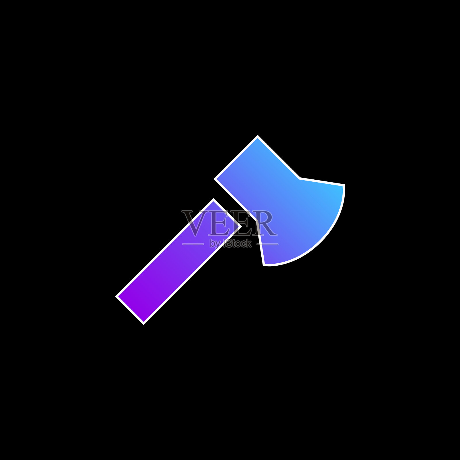 Ax蓝色梯度矢量图标插画图片素材