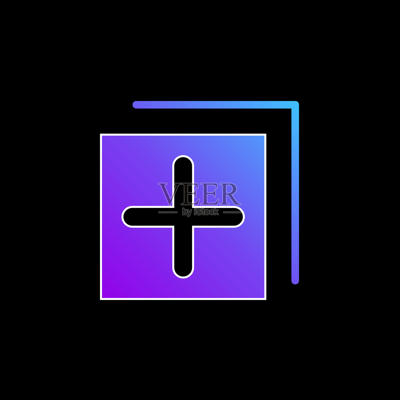 添加蓝色梯度矢量图标图标素材