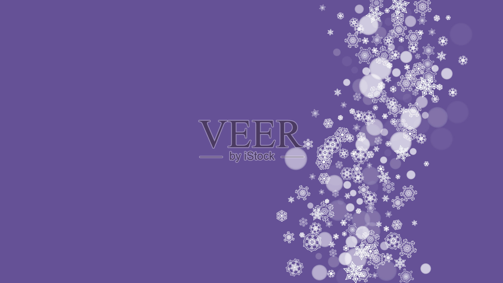 圣诞和新年紫外线雪花插画图片素材