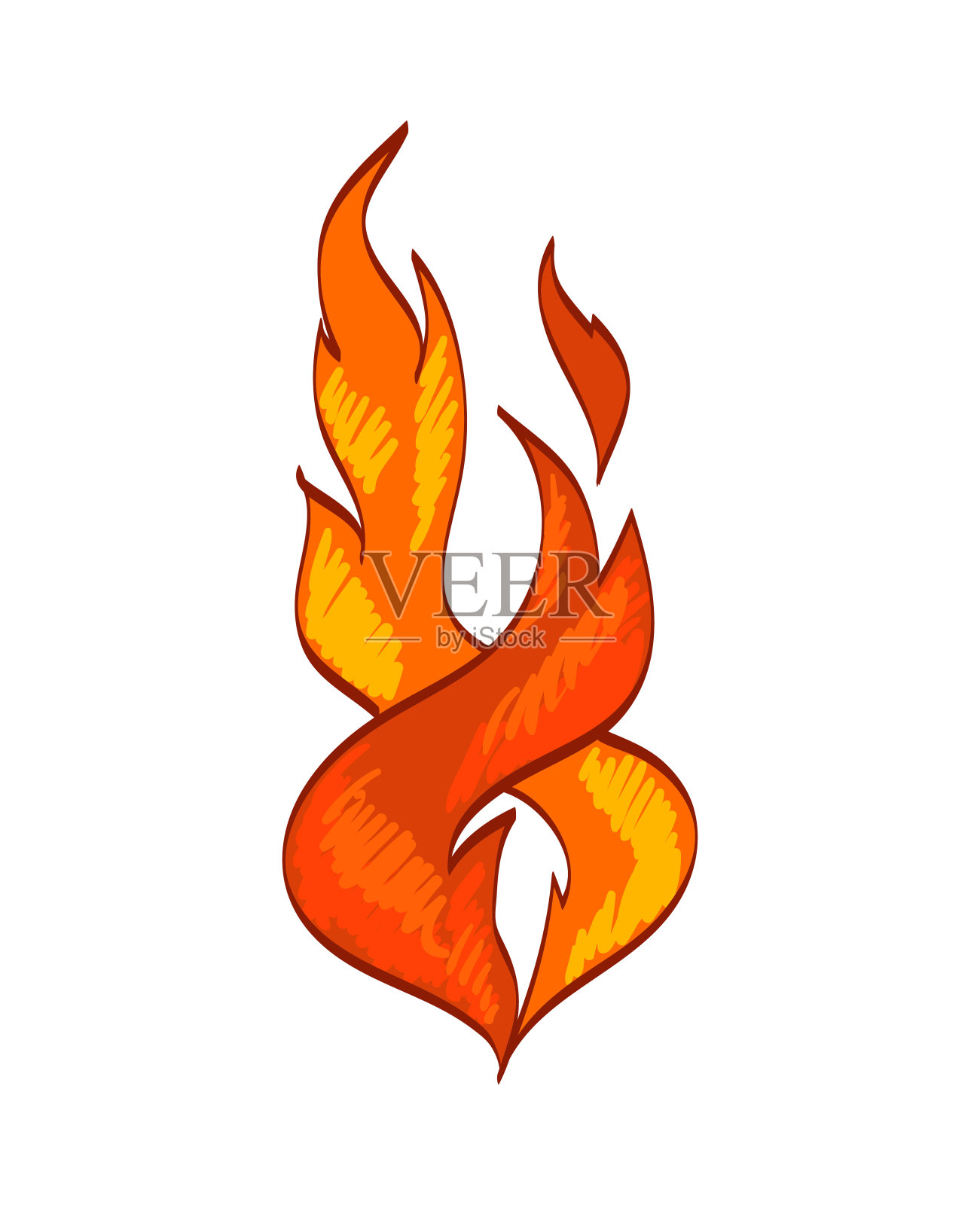 1404. i010.048.p.m003.c23。火灾图标草图插画图片素材