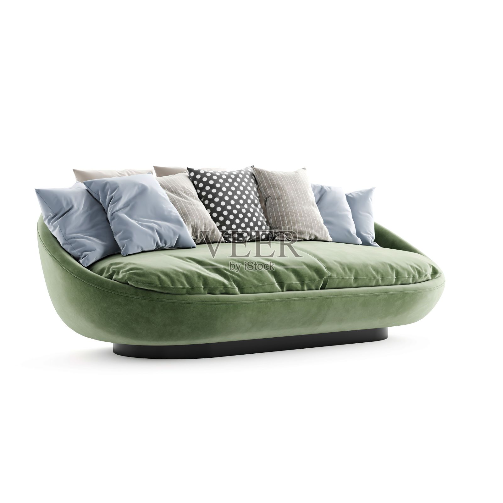 白色背景上孤立的沙发椅的插图照片摄影图片