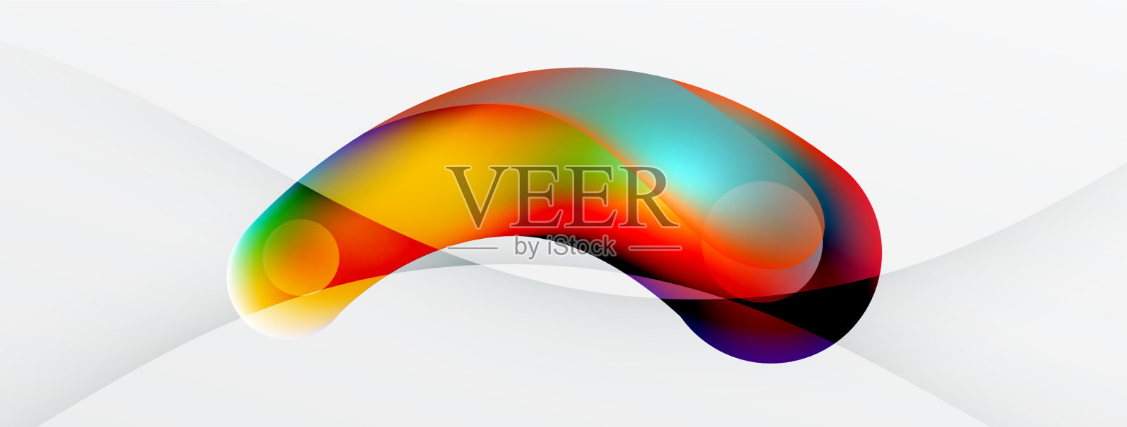 流体抽象背景圆形和圆形插画图片素材