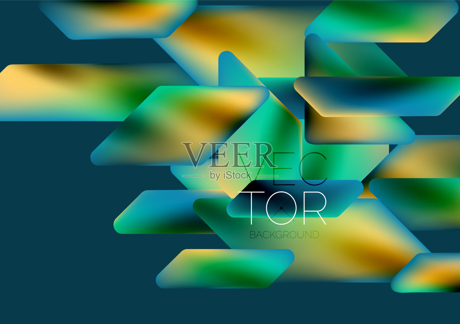 流体色彩动态几何形状抽象设计模板素材