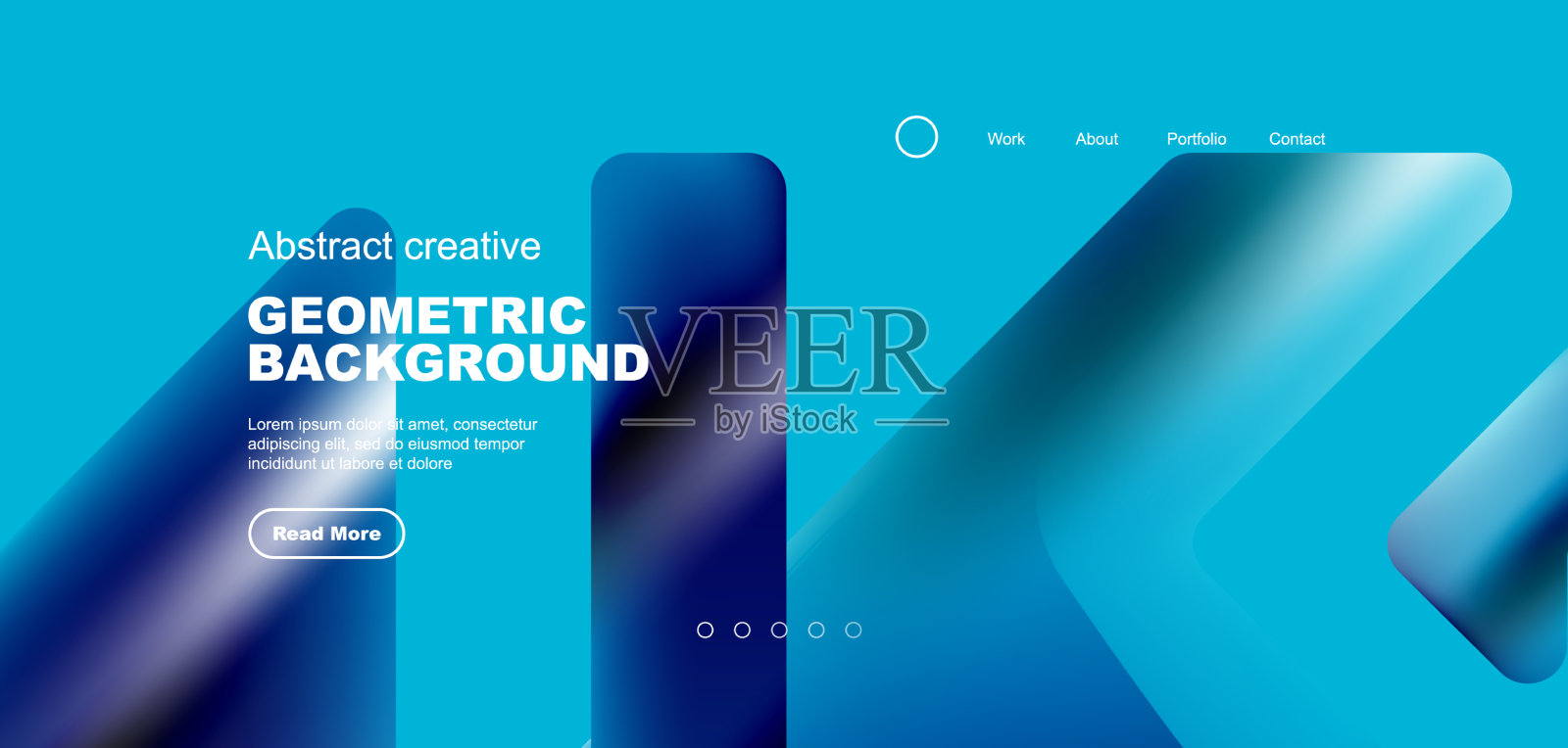 抽象新潮的几何图案海报插画图片素材