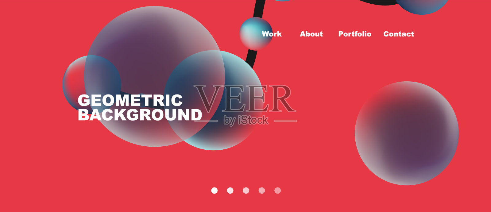 连接点几何着陆页面背景插画图片素材