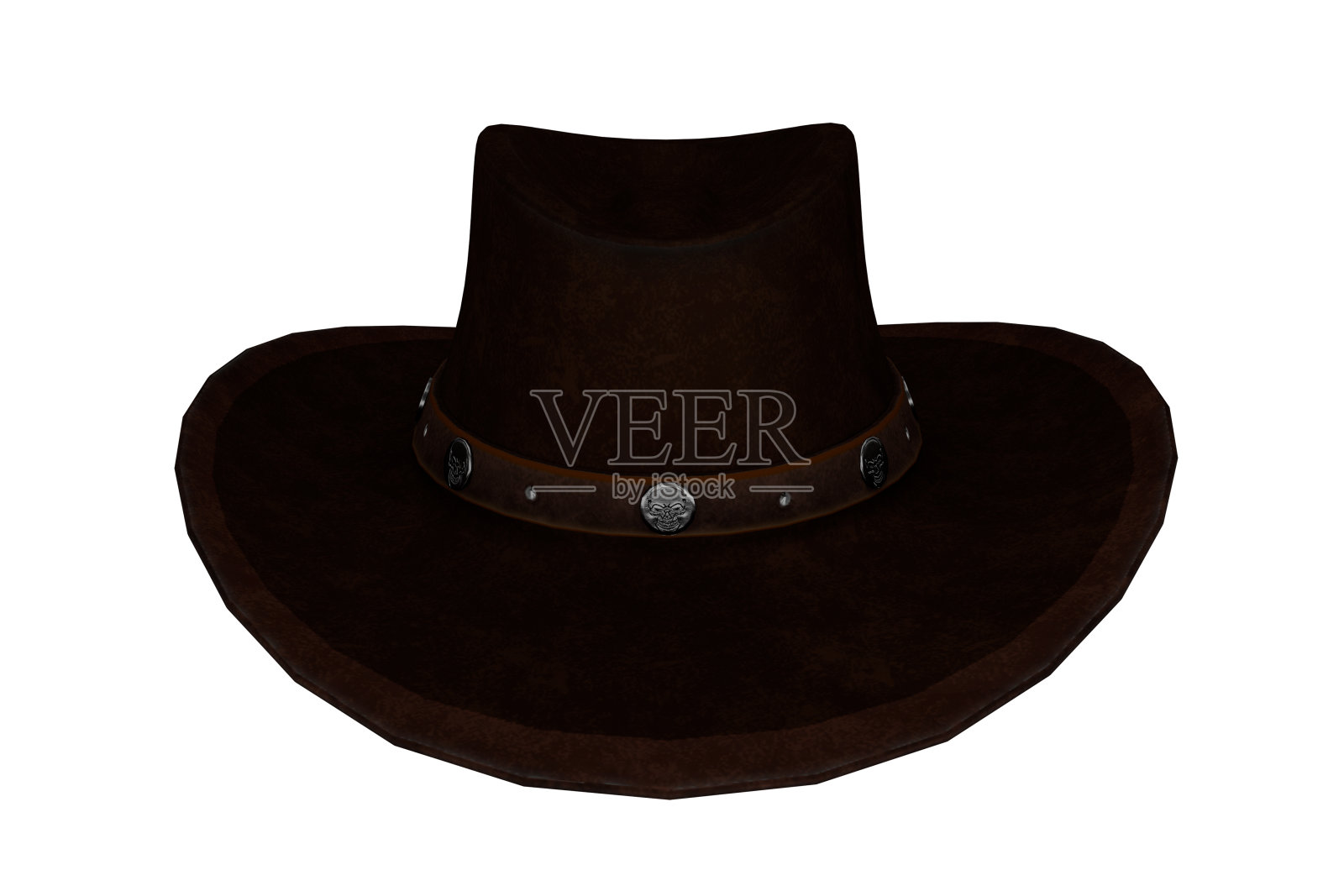 三维渲染逼真的牛仔帽照片摄影图片