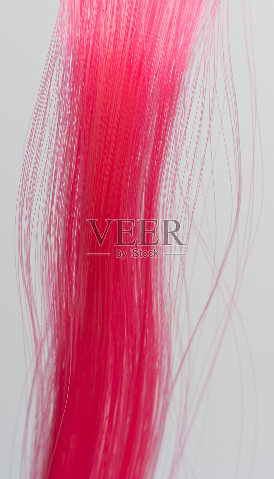 粉红色蓬松的头发照片摄影图片