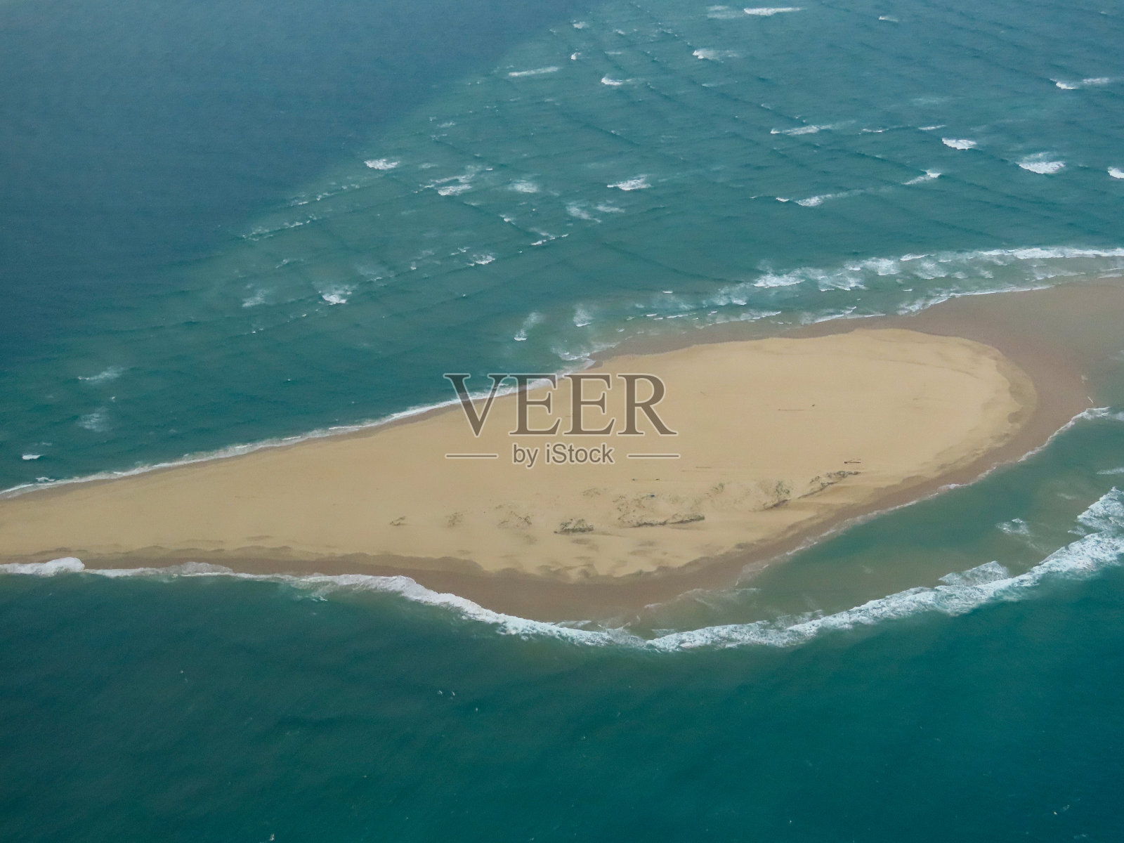 阿Arguin沙洲，阿基坦的鸟瞰图照片摄影图片