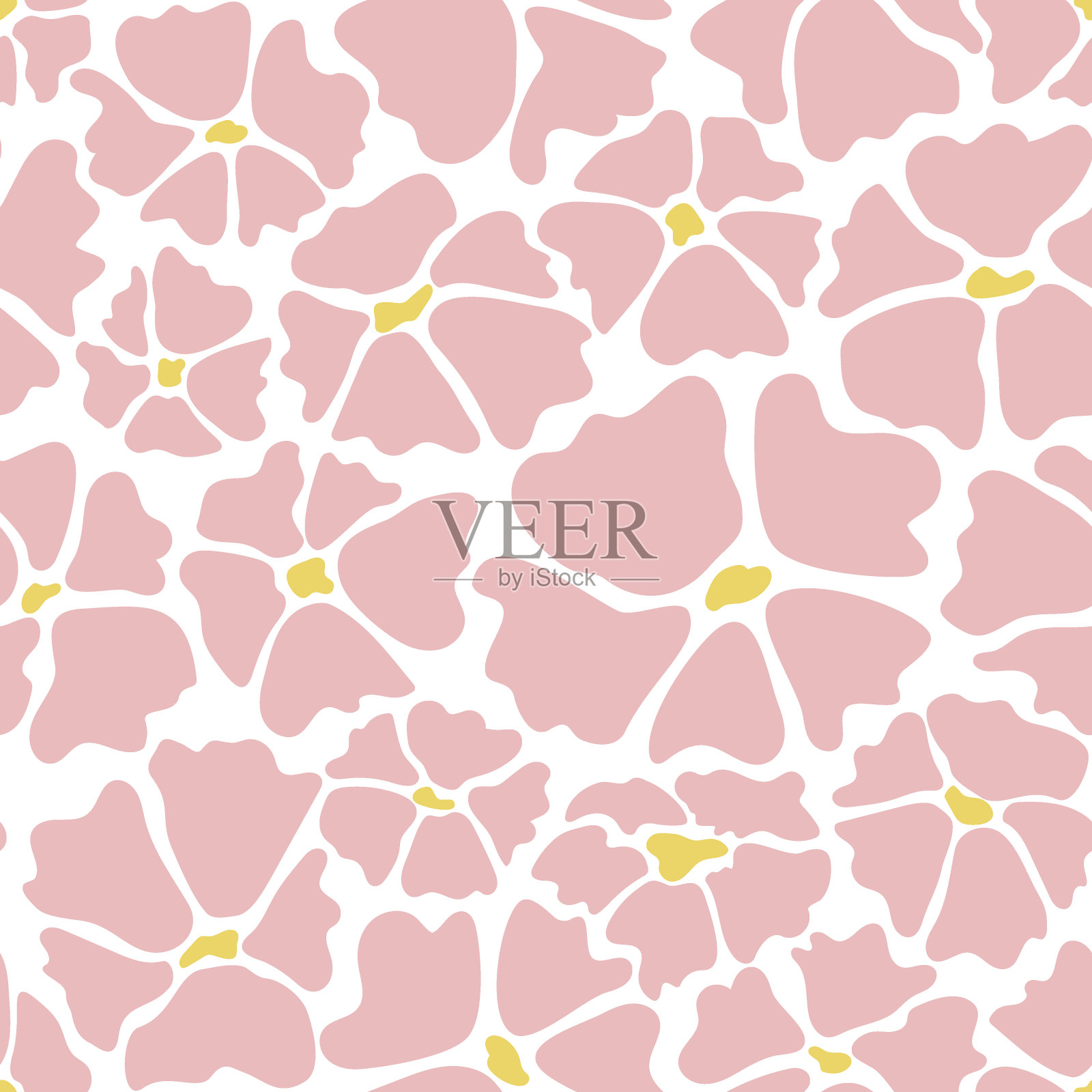 无缝花卉图案。粉红色野花在织物、纺织品、包装纸上的设计。矢量图插画图片素材