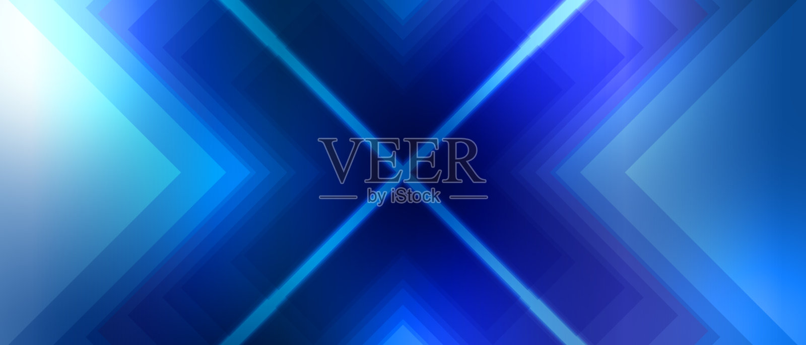 蓝色业务覆盖套和横幅插画图片素材