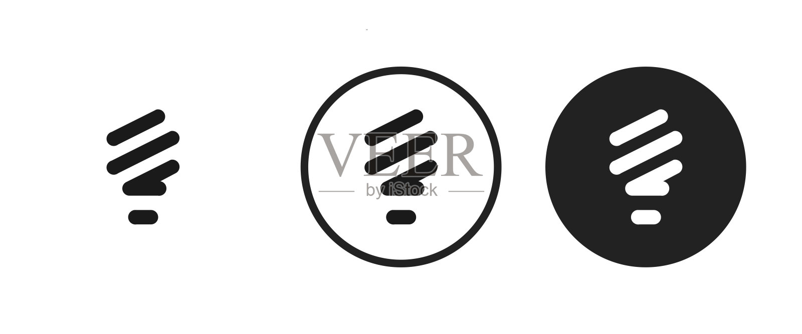 灯泡图标。Web图标集。移动图标集图标素材